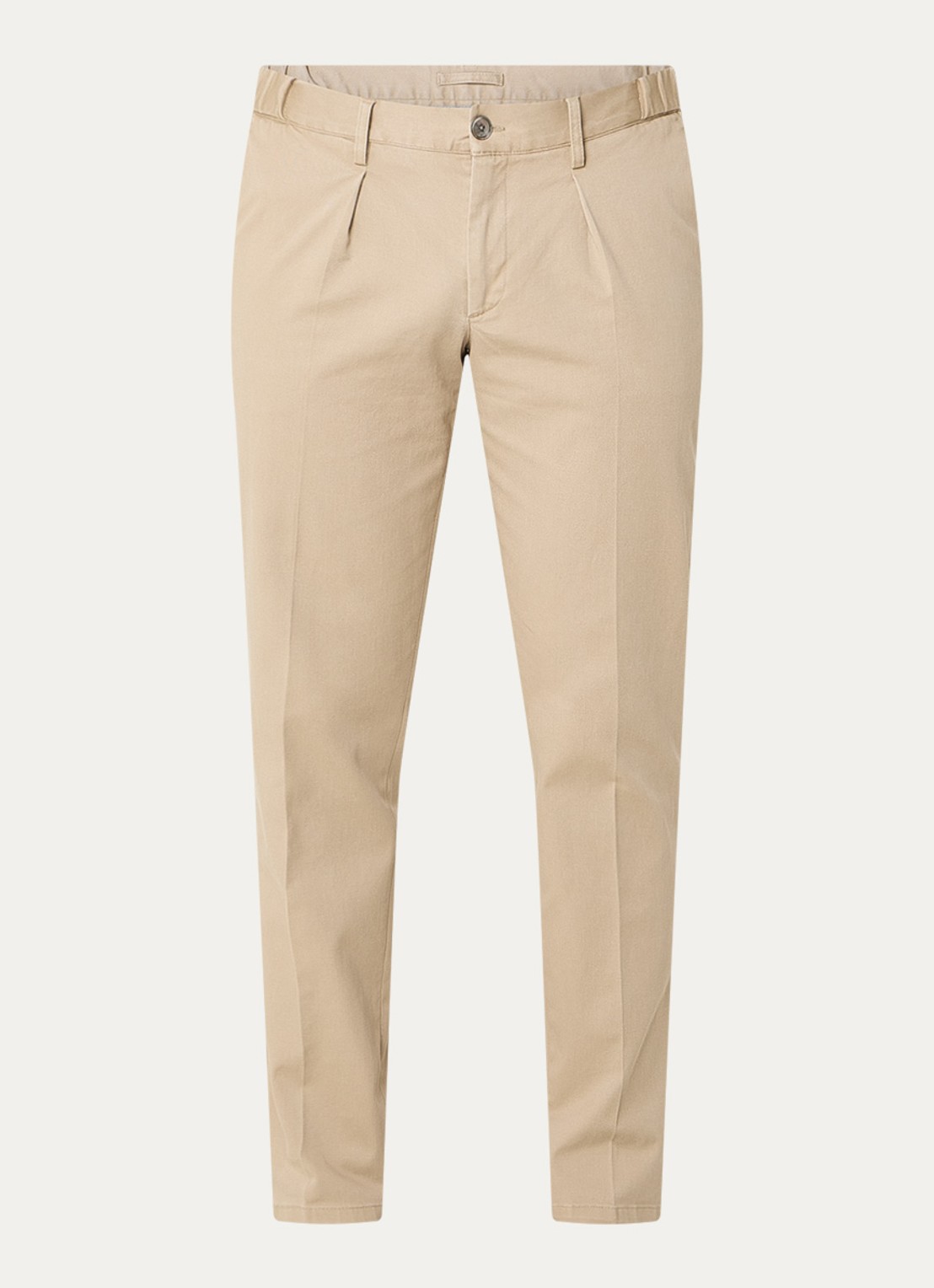 Profuomo Slim fit chino met steekzakken - voorkant 4 beige