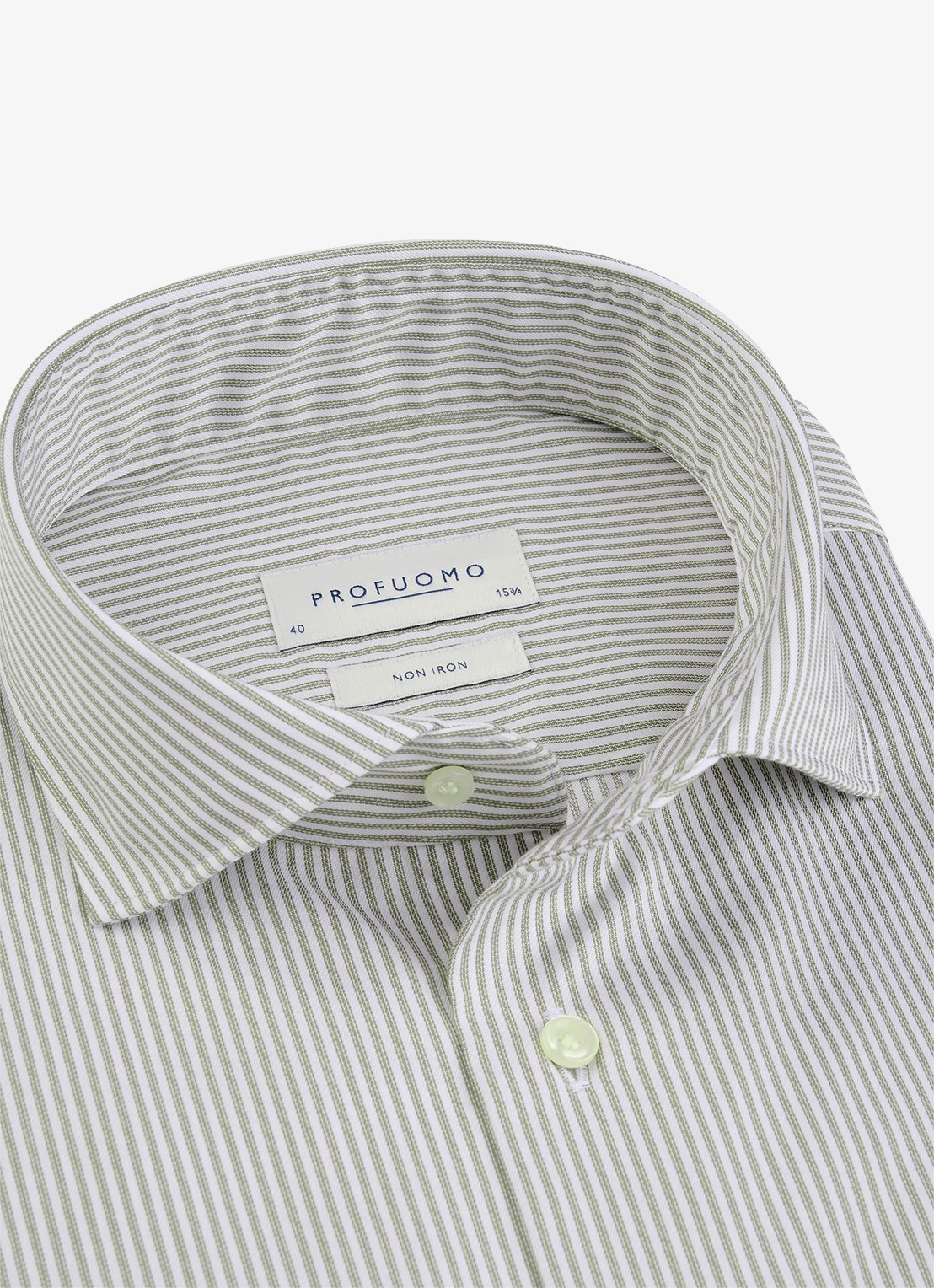Profuomo Slim fit overhemd met streepprint - detail 2 grijs