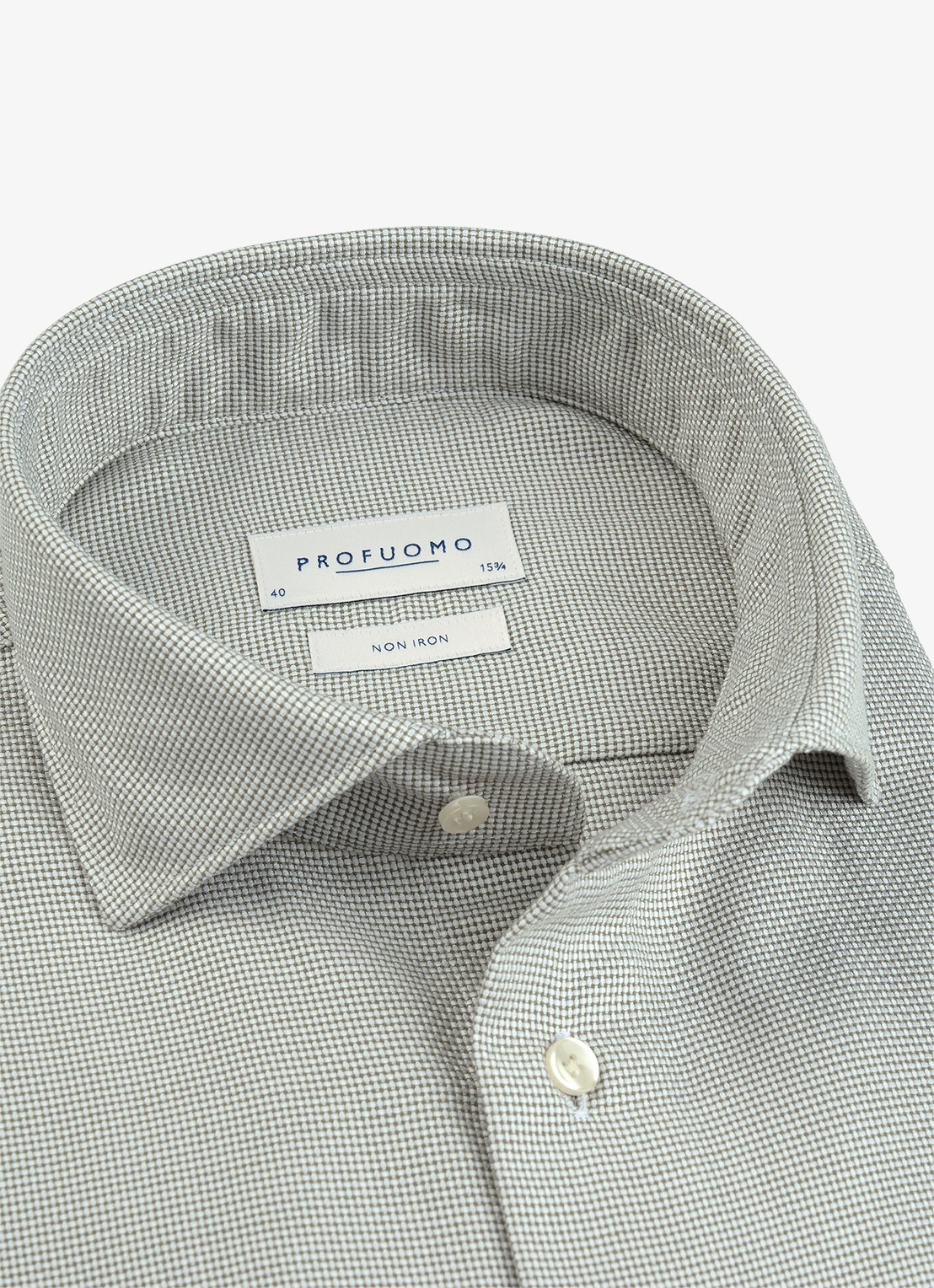 Profuomo Slim fit overhemd - detail groen