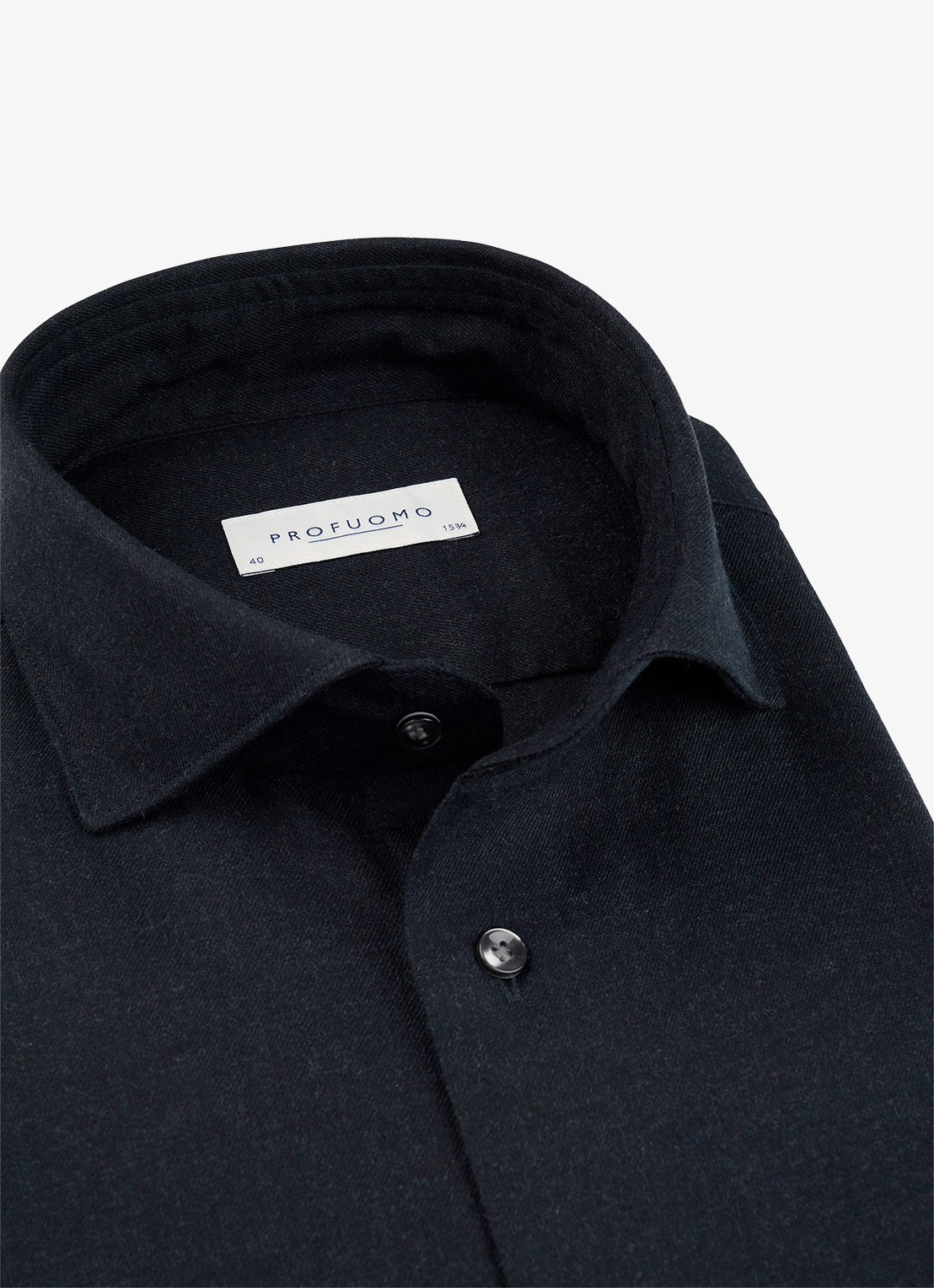 Profuomo Slim fit overhemd - detail 2 donkerblauw