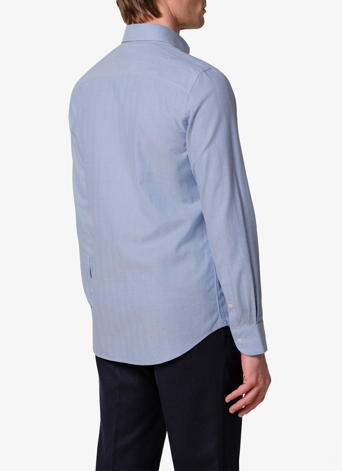 Profuomo Slim fit overhemd - achterkant 3 blauw