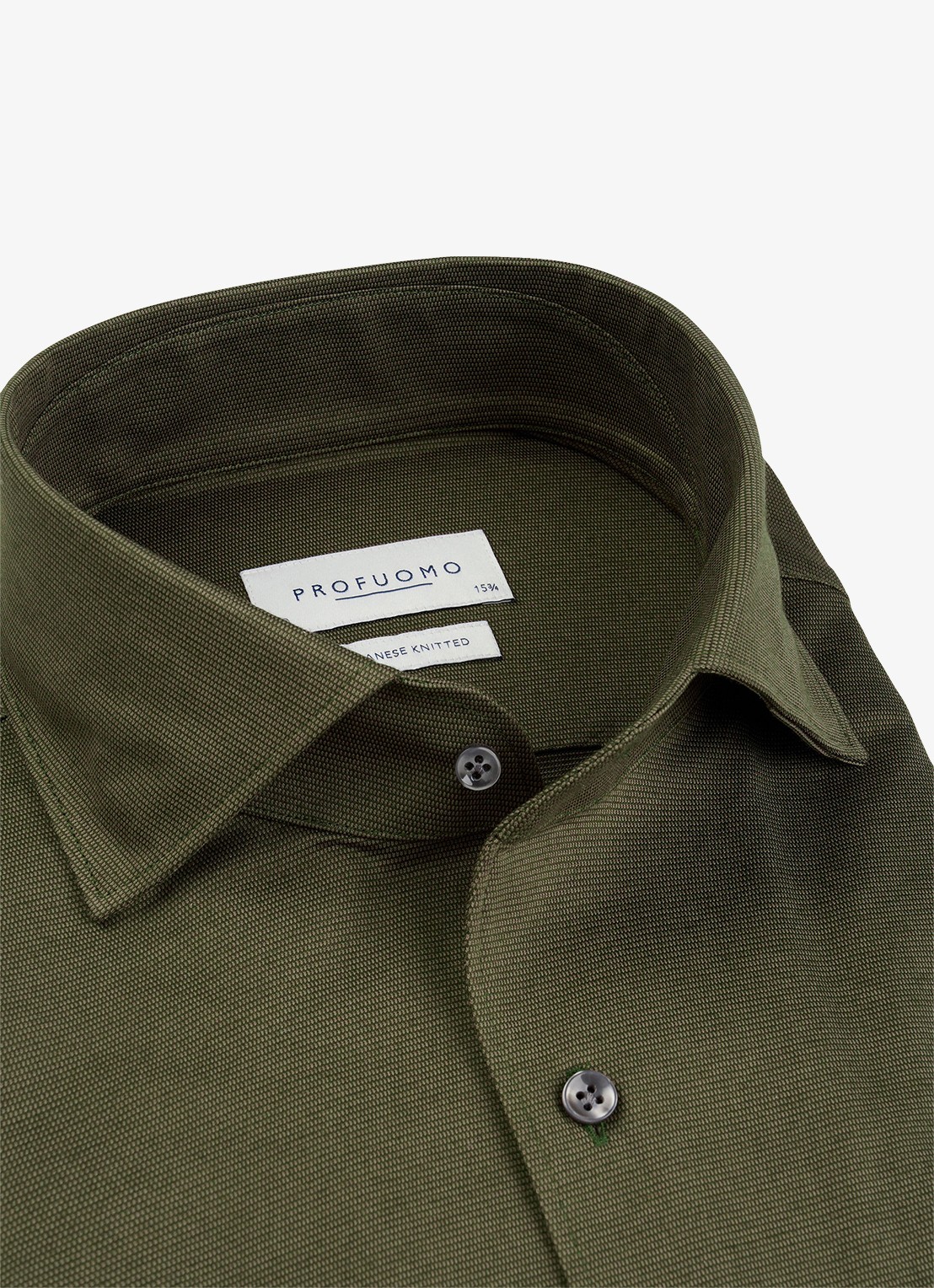 Profuomo Slim fit overhemd - detail 2 chocoladebruin
