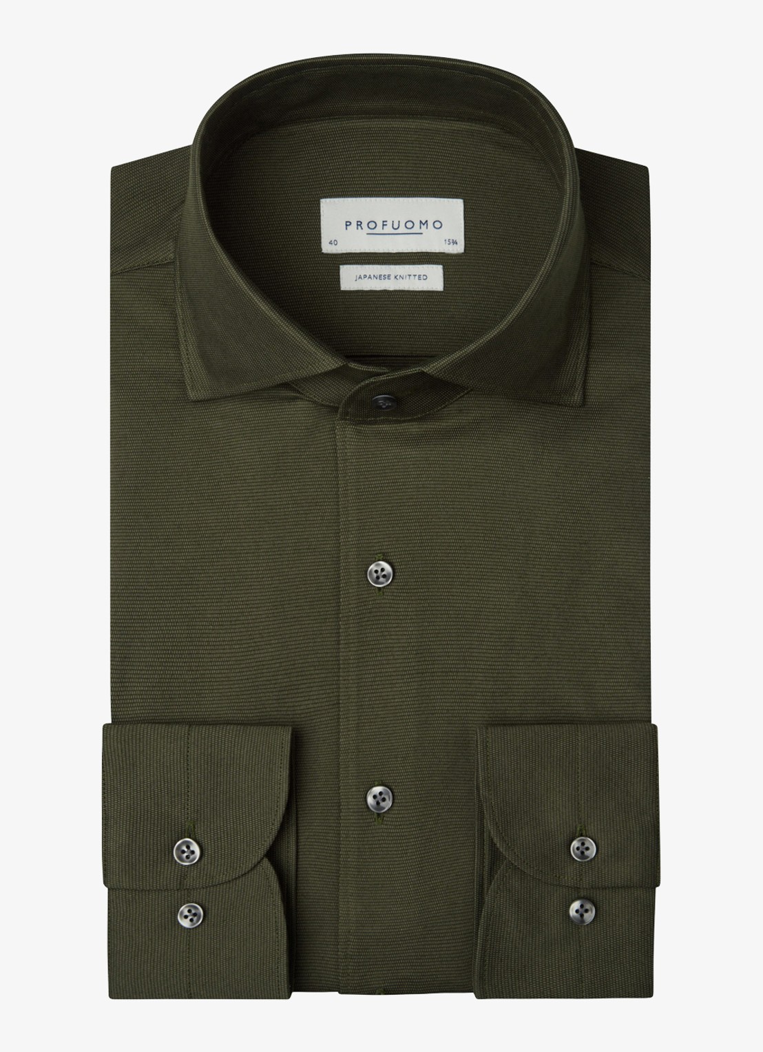 Profuomo Slim fit overhemd - voorkant 5 chocoladebruin
