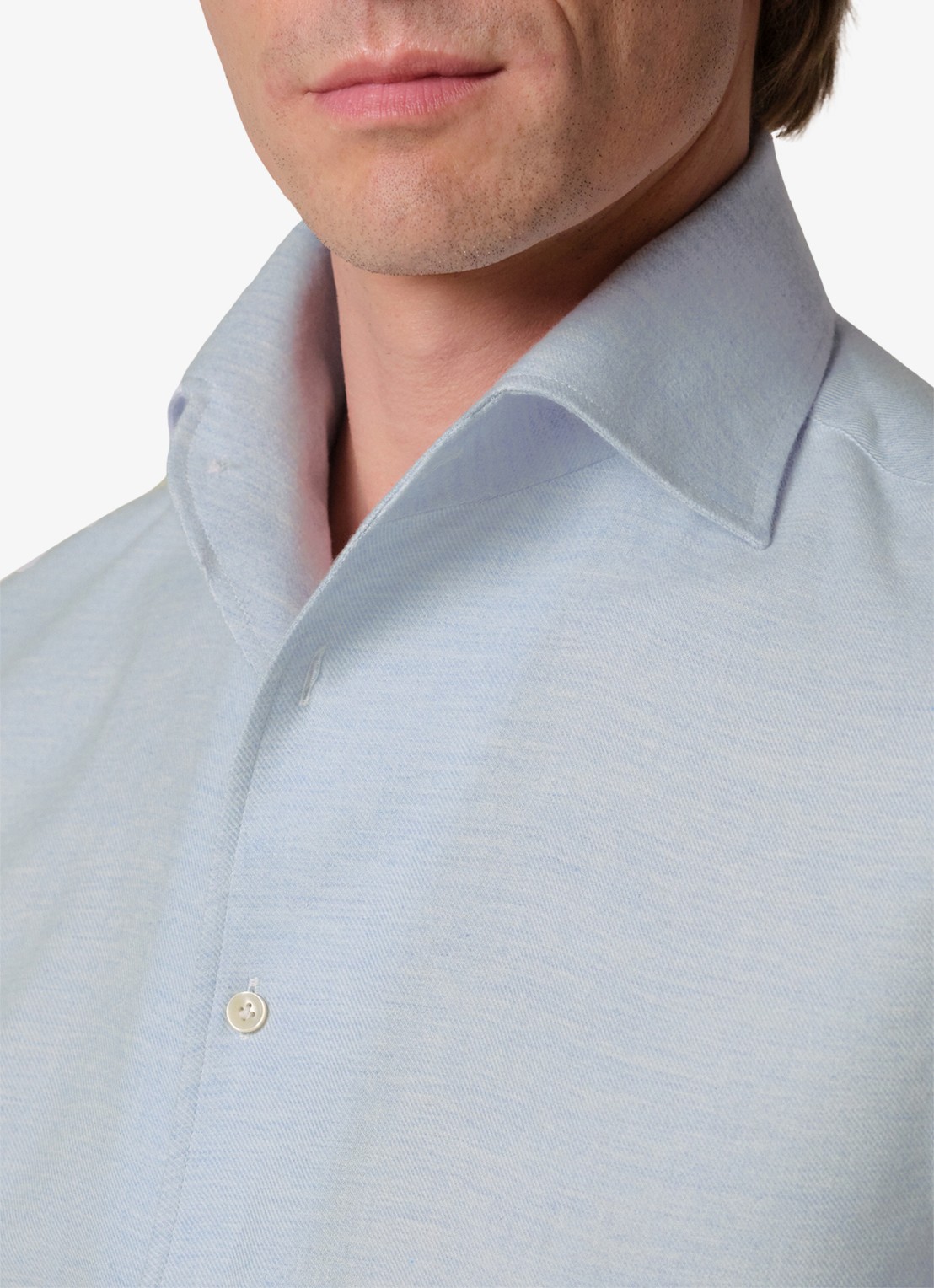 Profuomo Slim fit overhemd - detail 3 lichtblauw