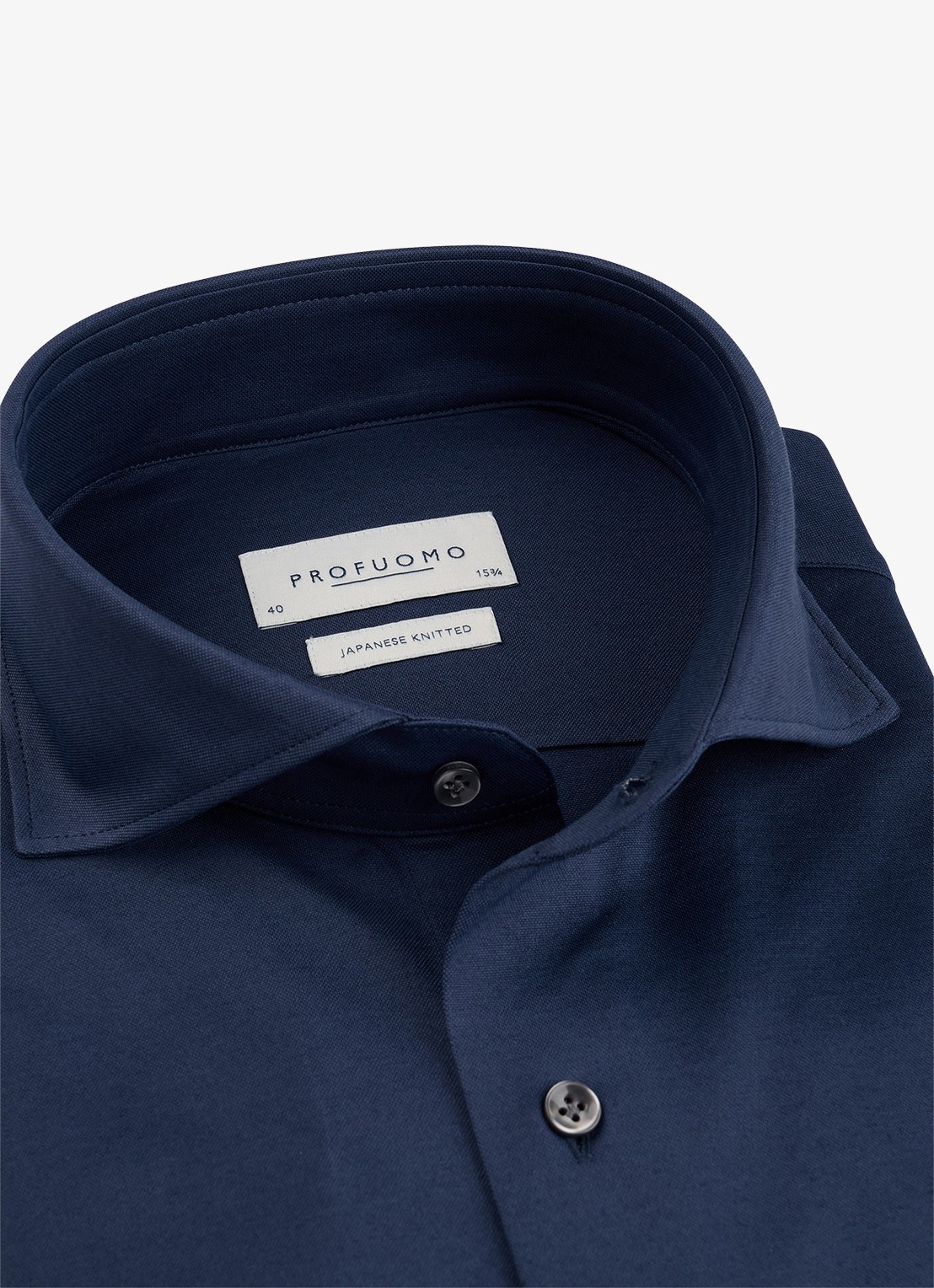 Profuomo Slim fit overhemd - detail 3 donkerblauw