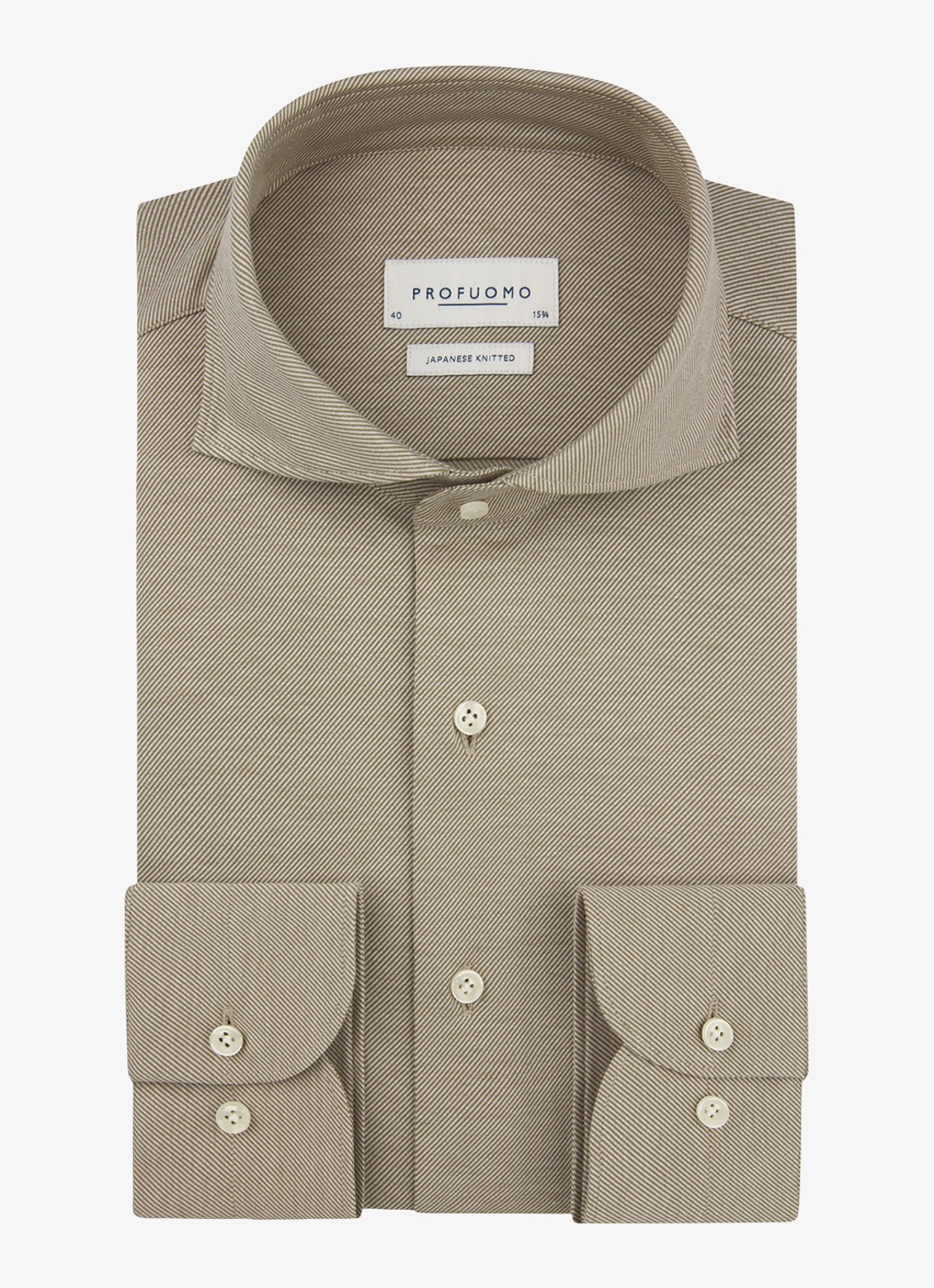 Profuomo Slim fit overhemd - voorkant cognac