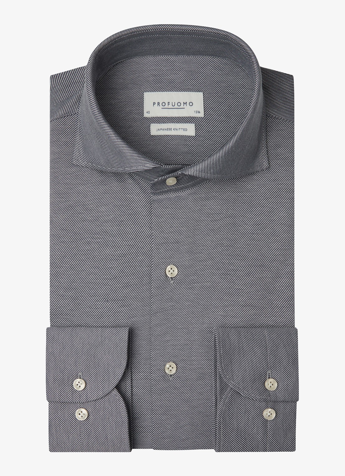 Profuomo Slim fit overhemd - voorkant 5 royalblauw