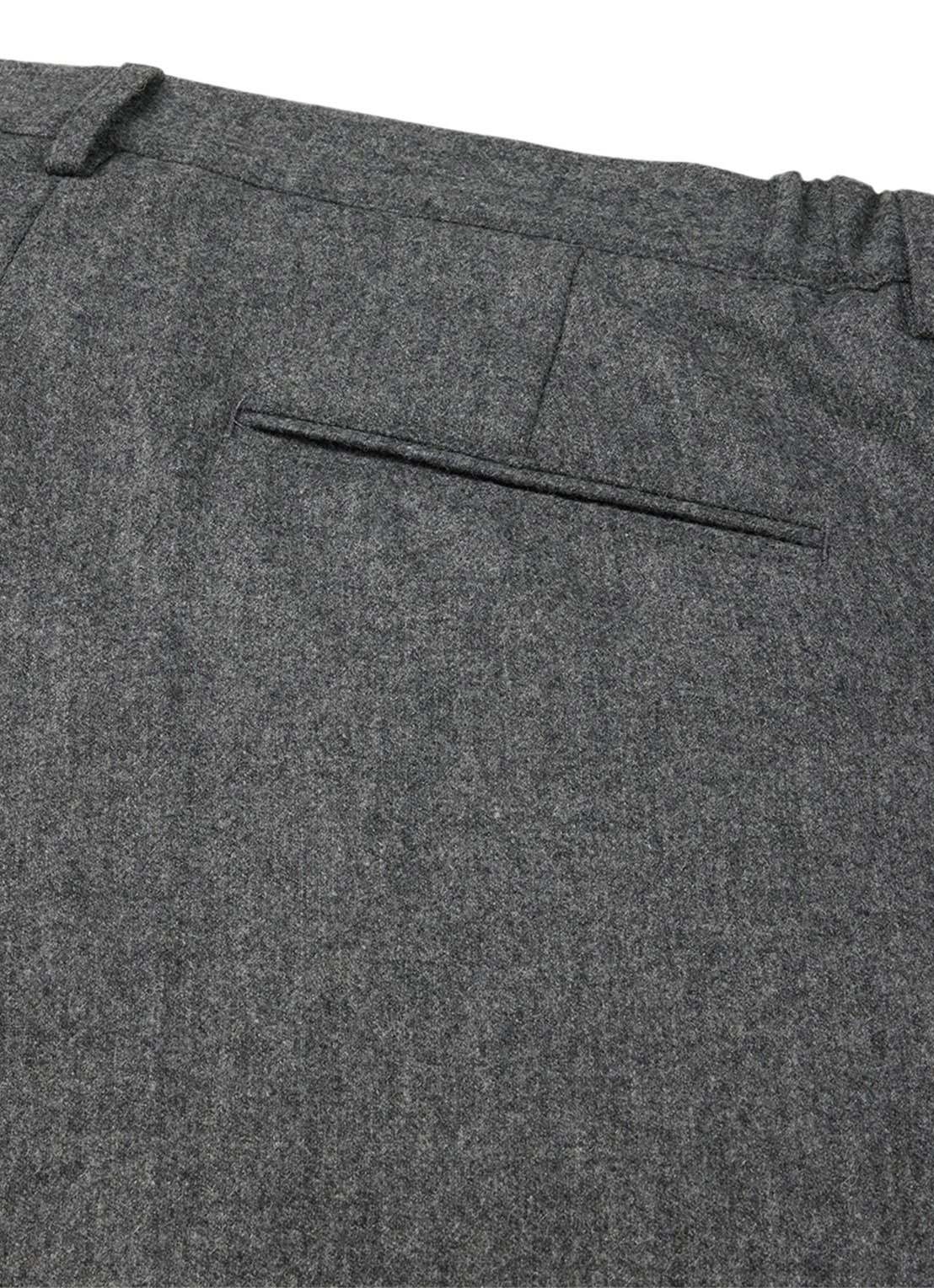 Profuomo Slim fit pantalon in wolblend met steekzakken - detail 5 lichtgrijs