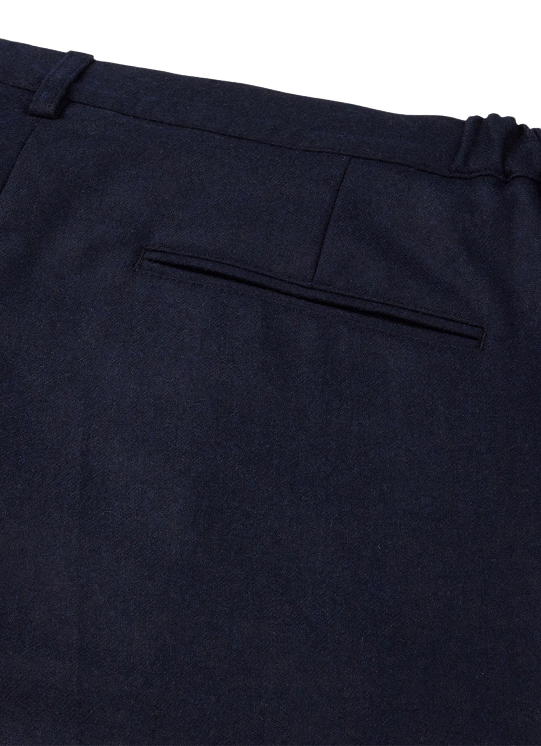 Profuomo Slim fit pantalon in wolblend met steekzakken - detail 3 donkerblauw