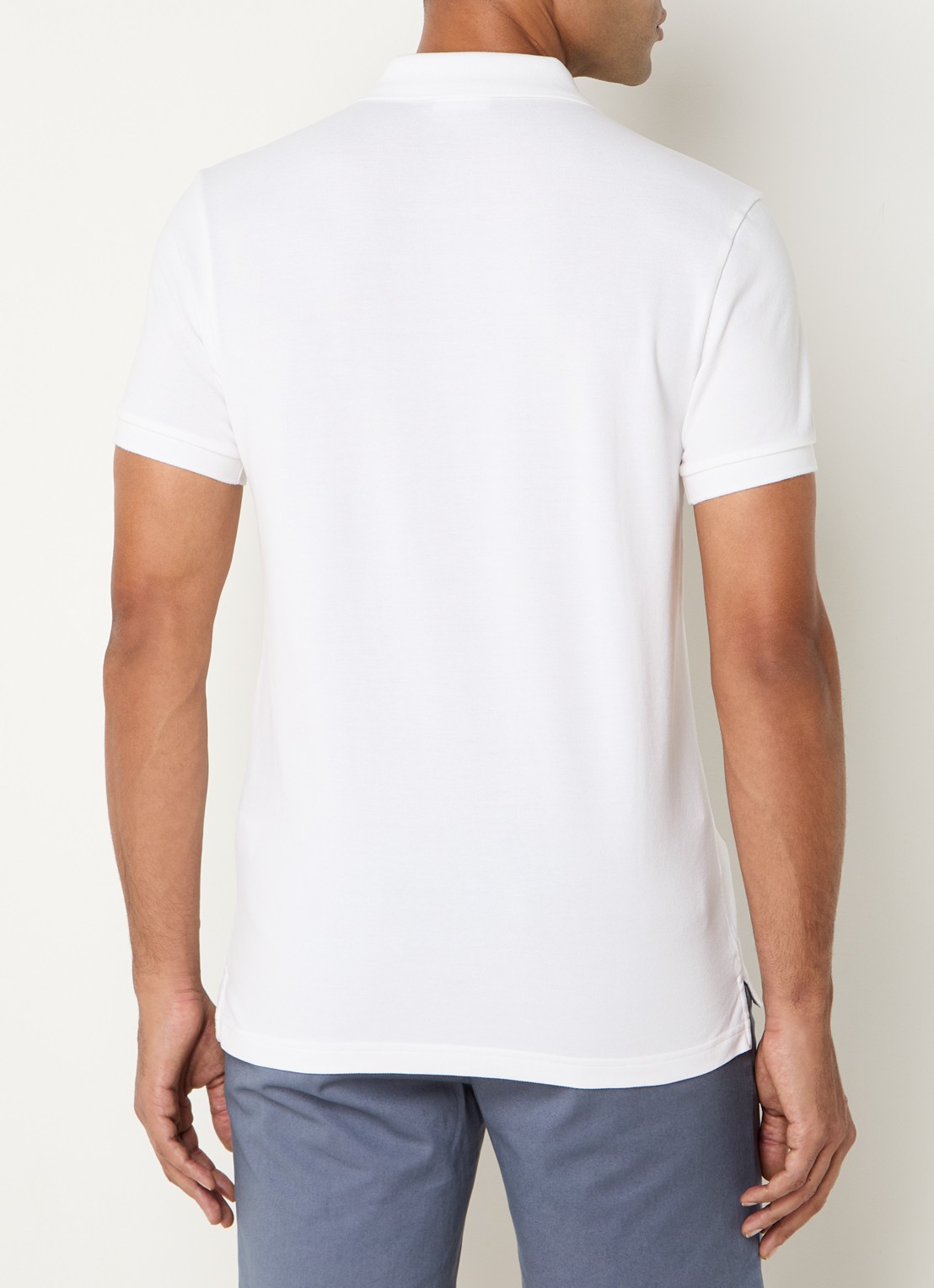 Profuomo Slim fit polo  - achterkant 2 wit