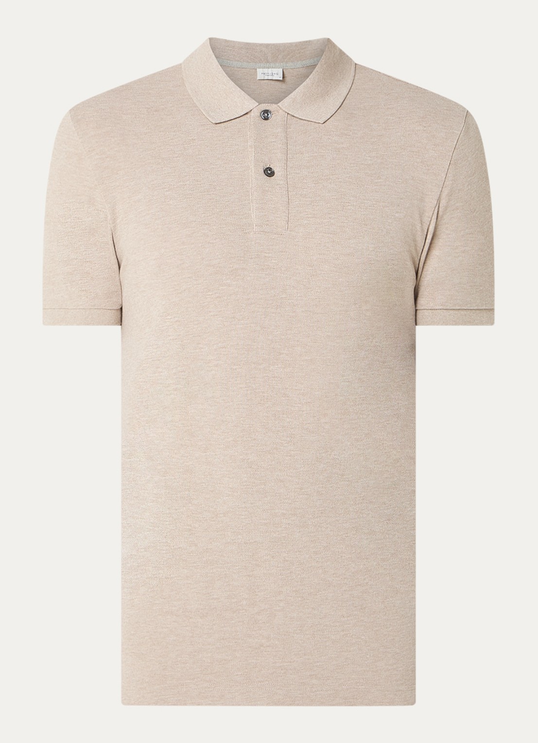 Profuomo Slim fit polo  - voorkant 3 beige