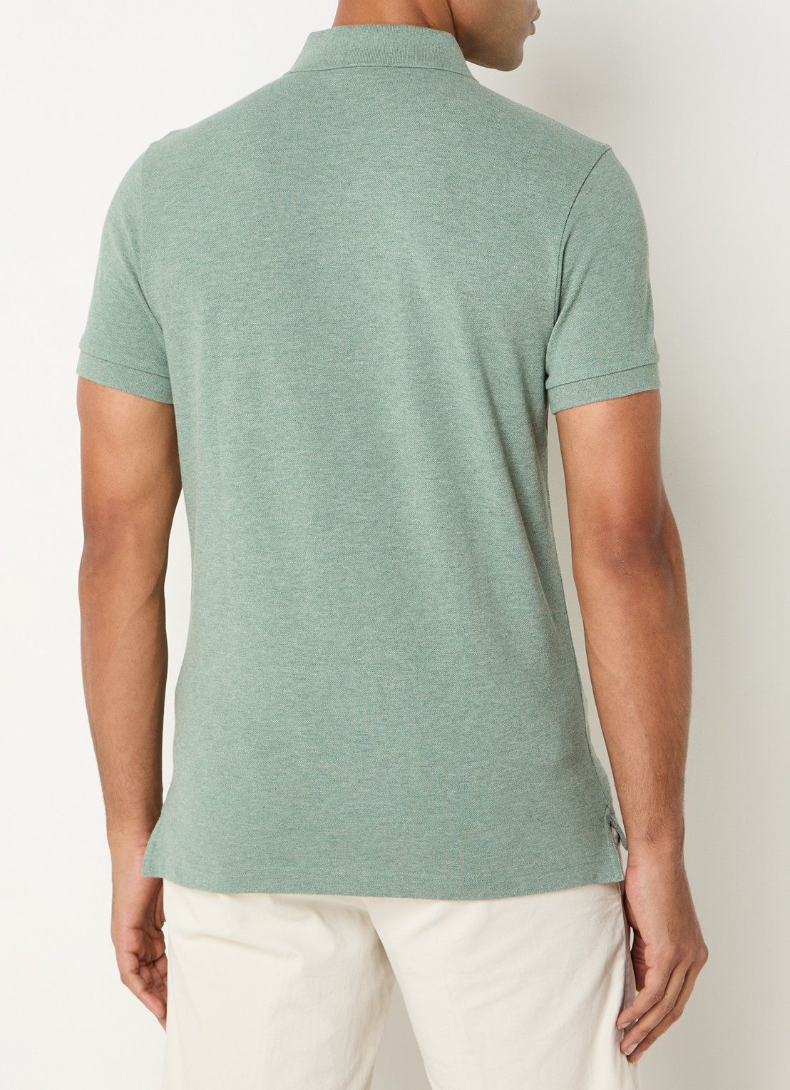 Profuomo Slim fit polo  - achterkant 2 olijfgroen
