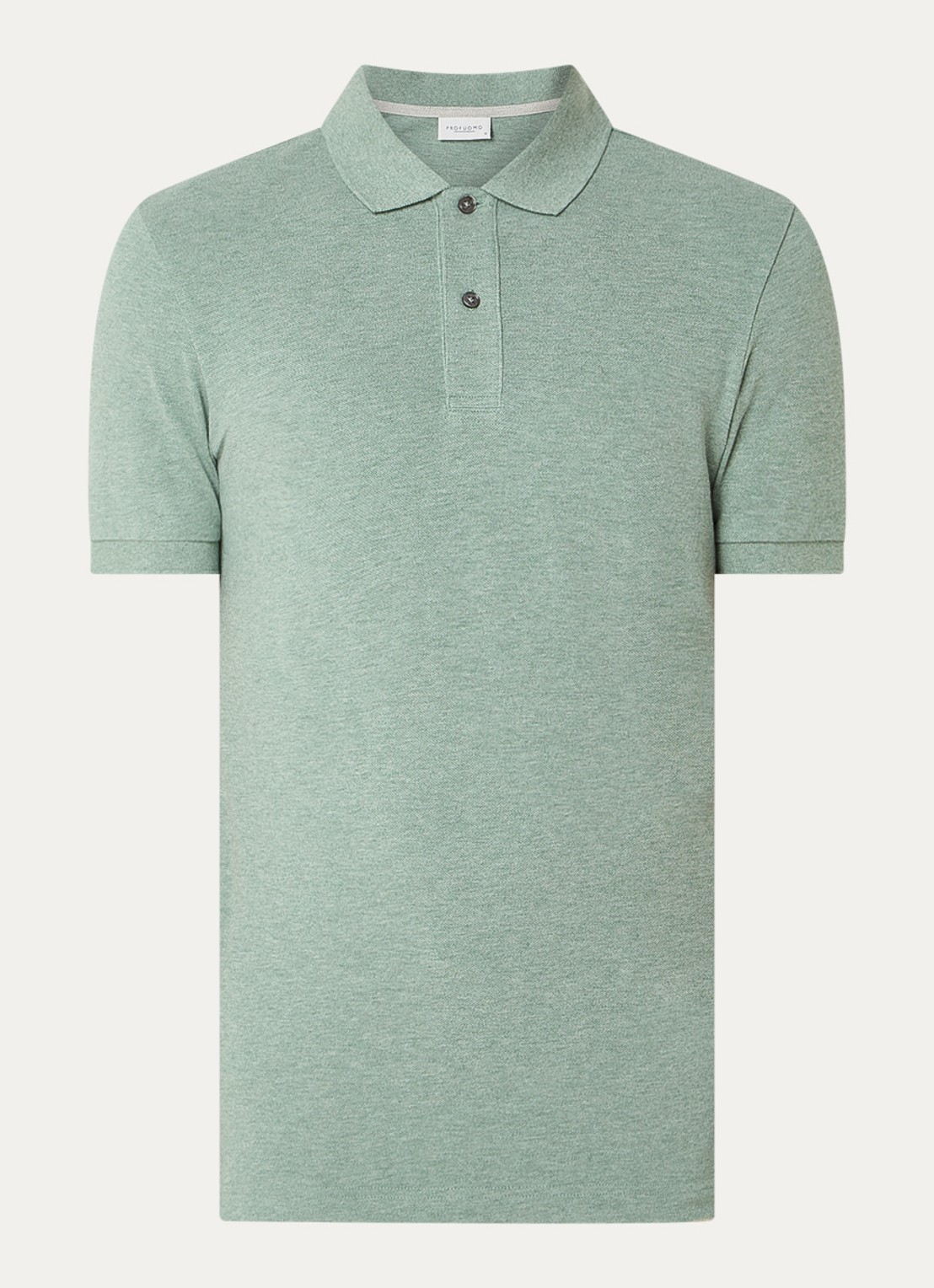 Profuomo Slim fit polo  - voorkant 3 olijfgroen