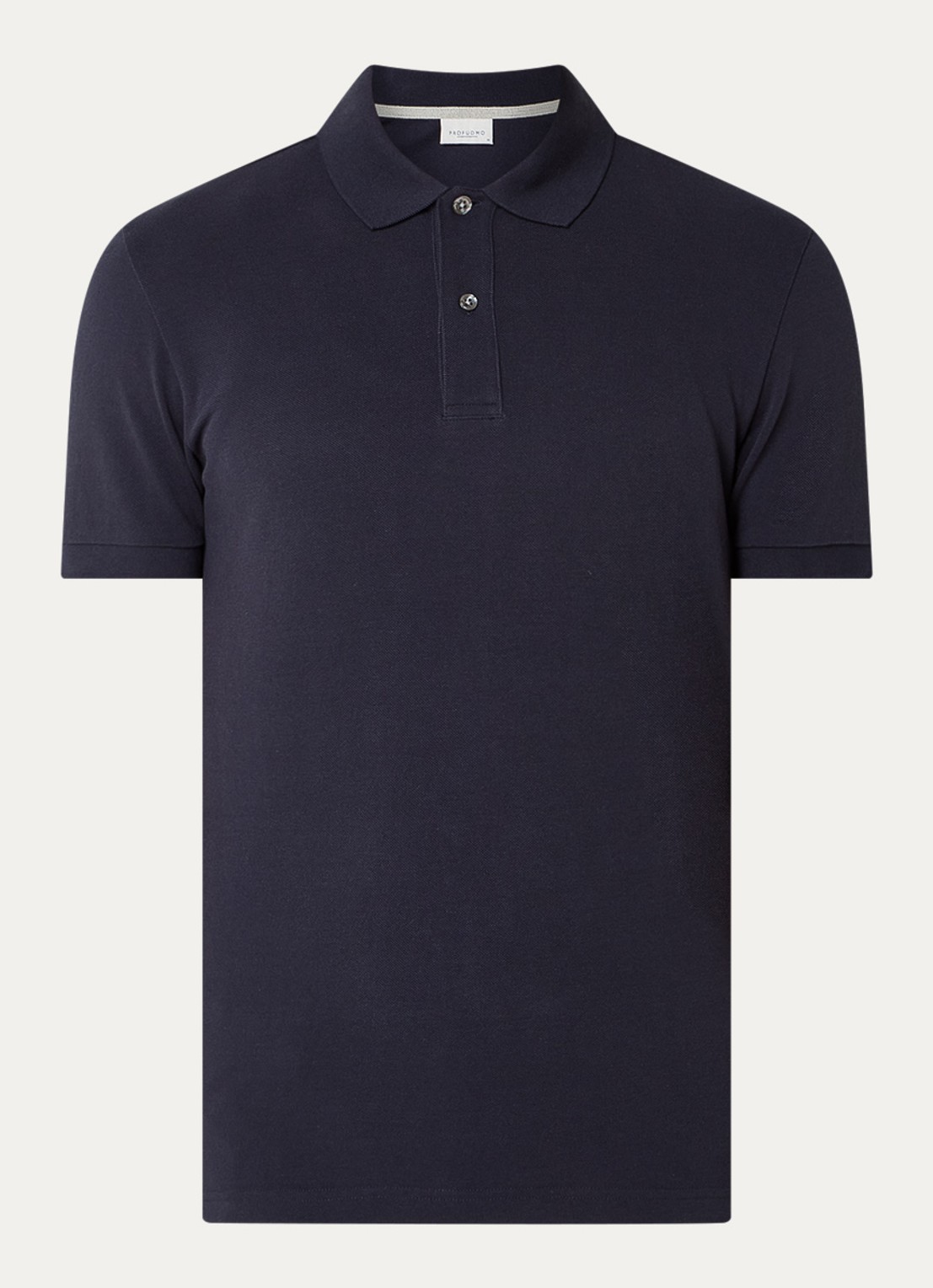 Profuomo Slim fit polo  - voorkant 3 donkerblauw