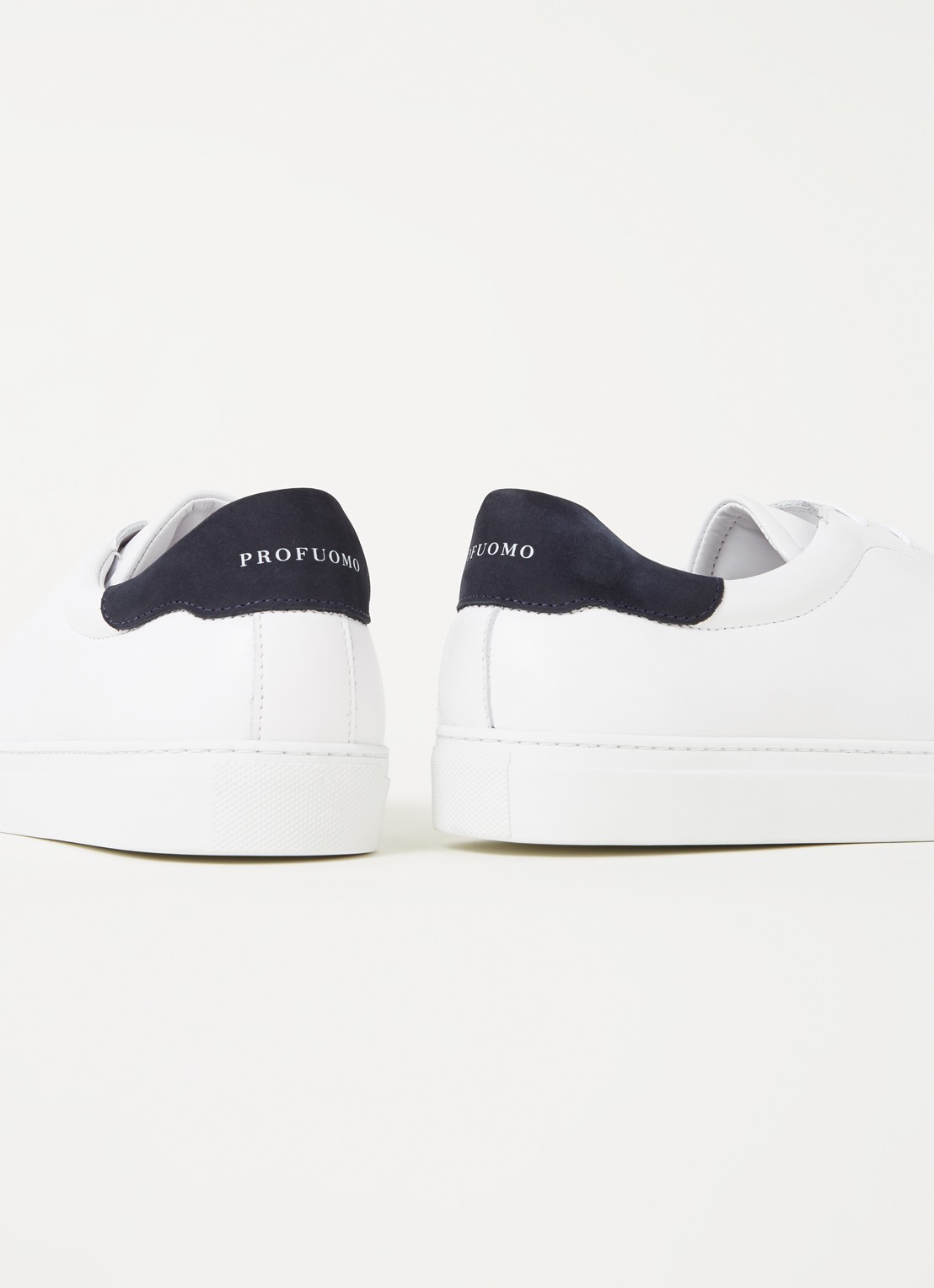 Profuomo Sneaker met suède detail - detail 3 wit
