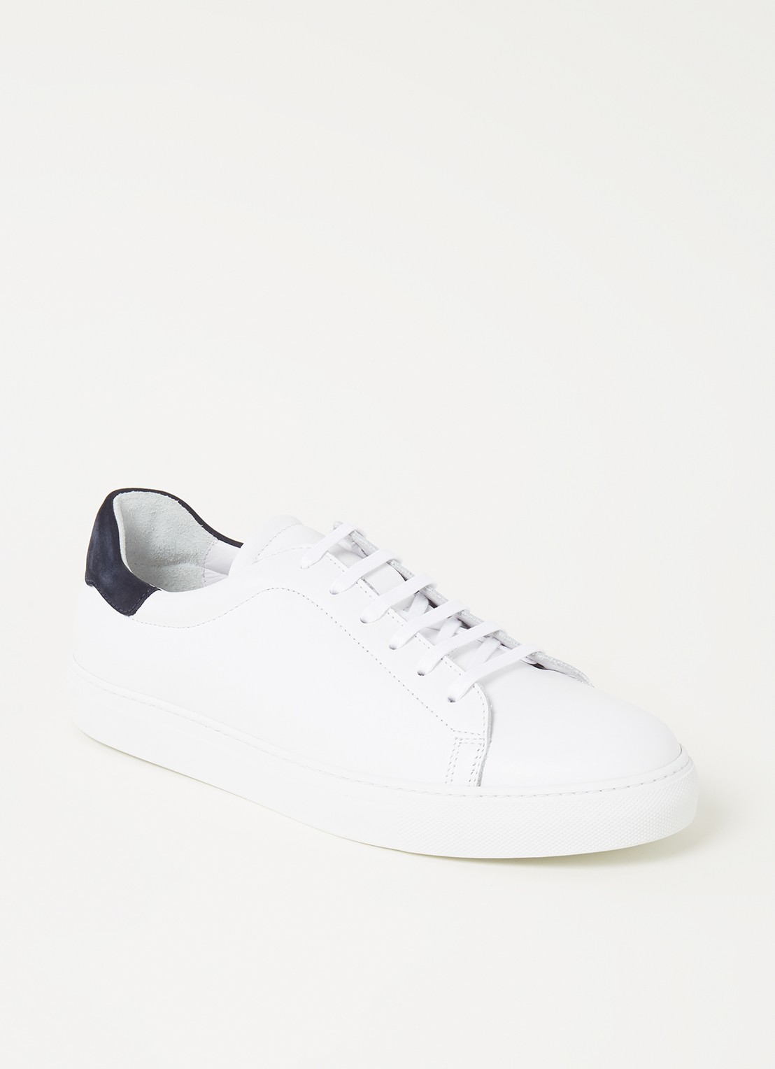 Profuomo Sneaker met suède detail - voorkant 5 wit