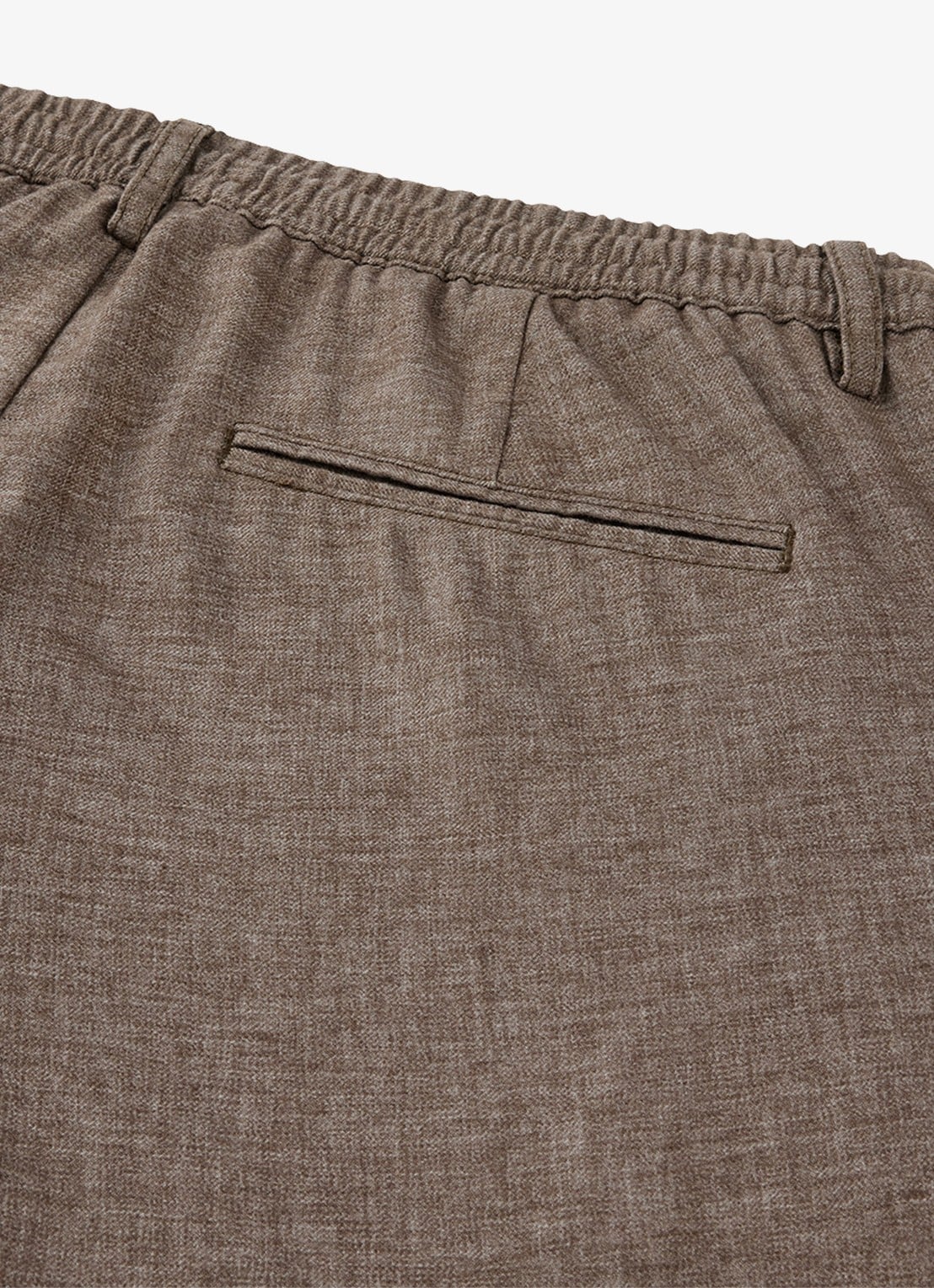 Profuomo Straight fit broek in linnenblend - detail 5 bruin