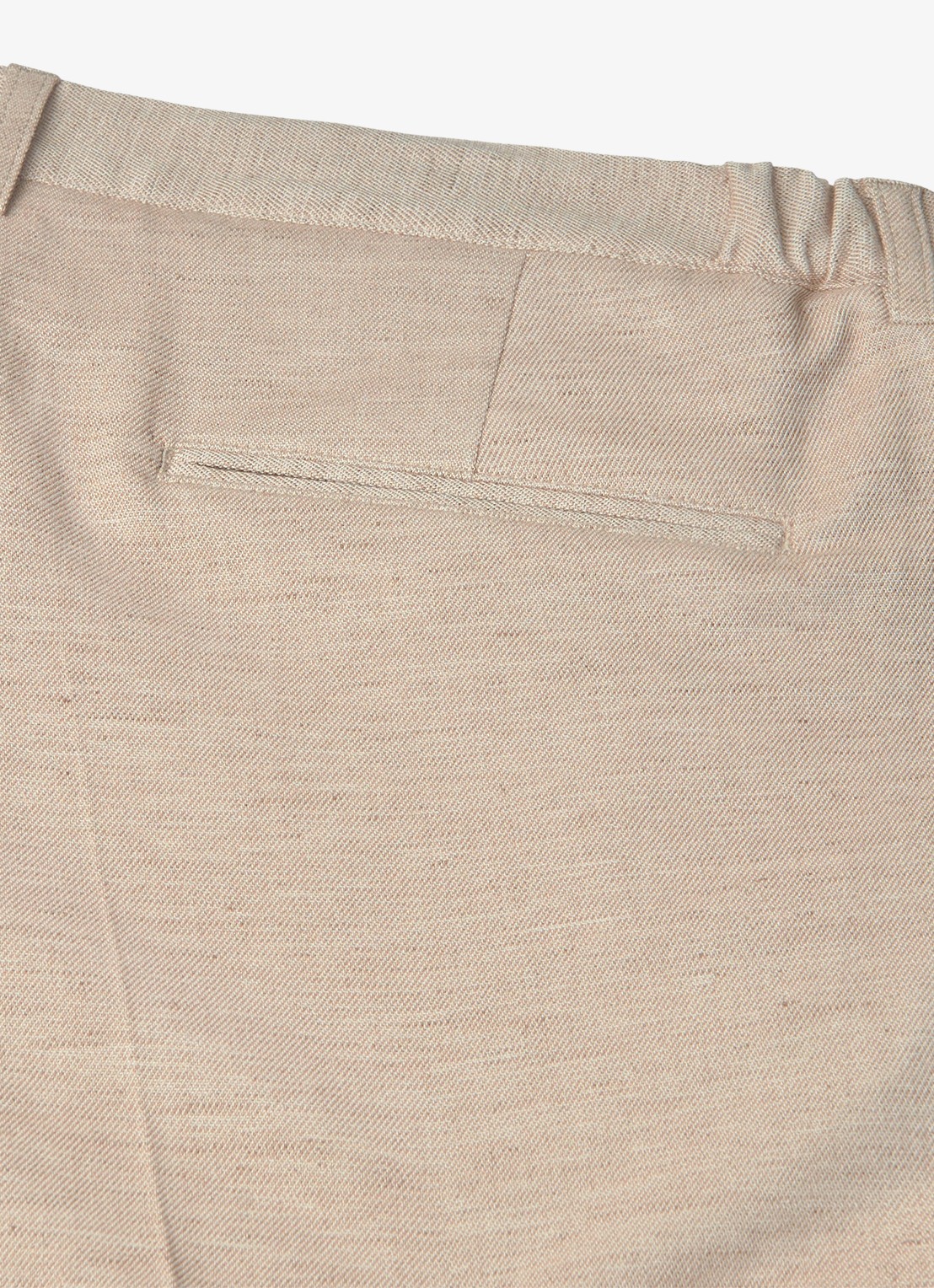 Profuomo Straight fit chino in linnenblend - detail 3 zand