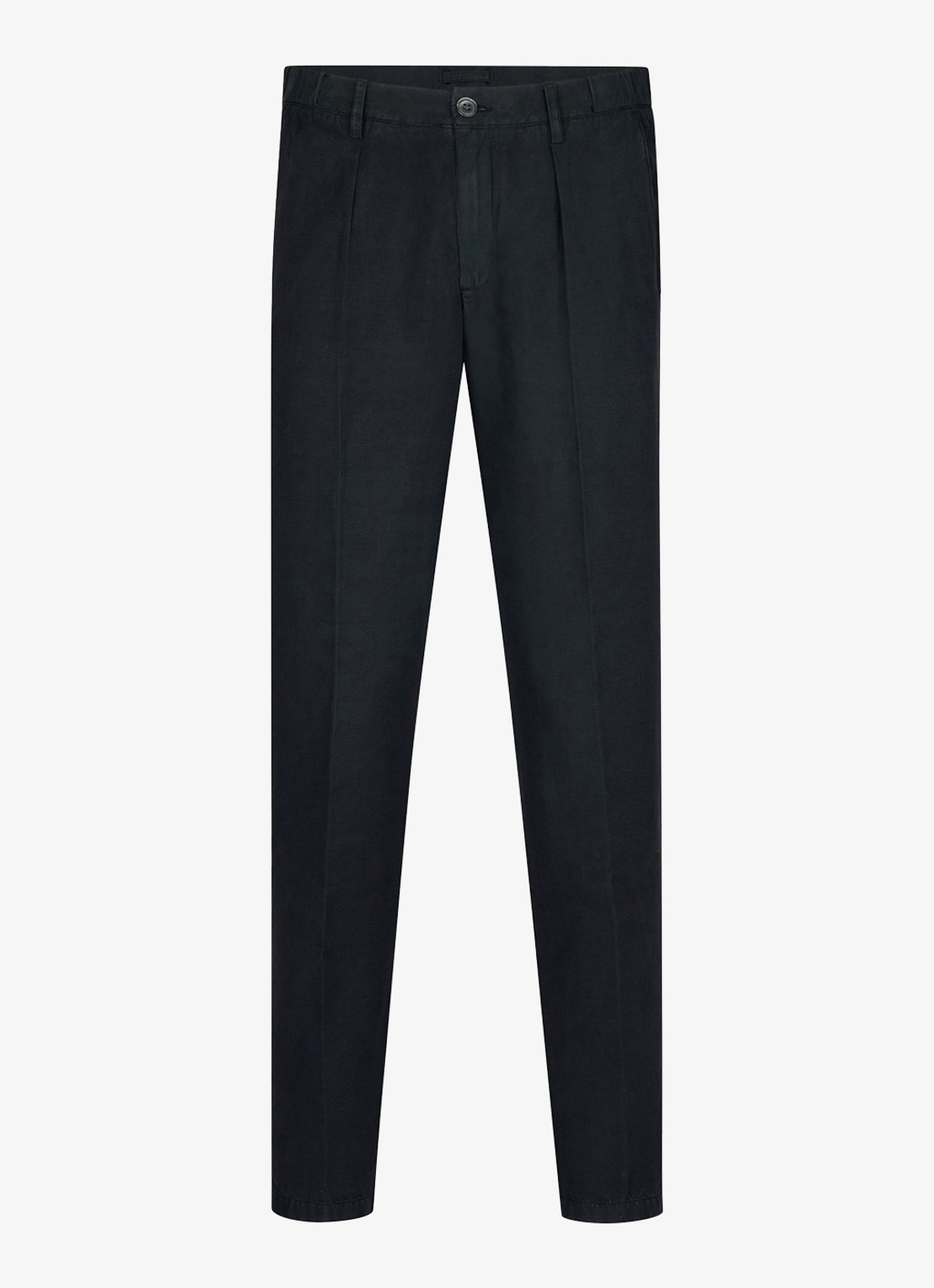 Profuomo Straight fit chino katoen linen blend - voorkant 2 blauw