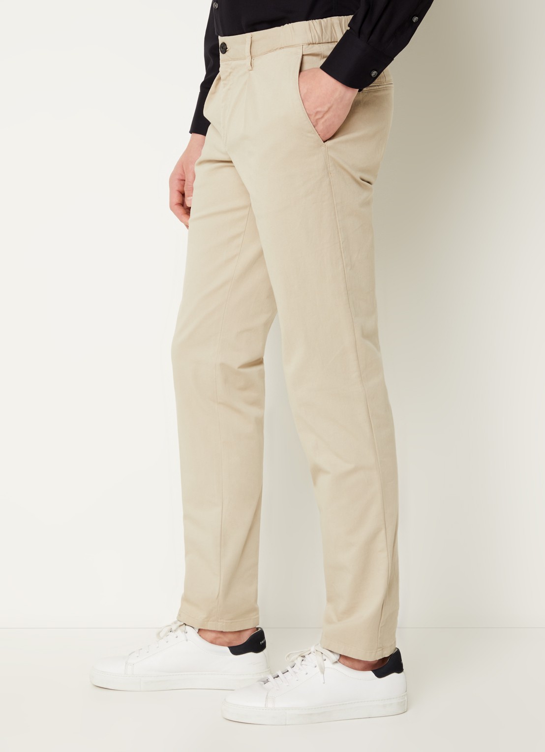 Profuomo Straight fit chino met steekzakken - detail 2 beige