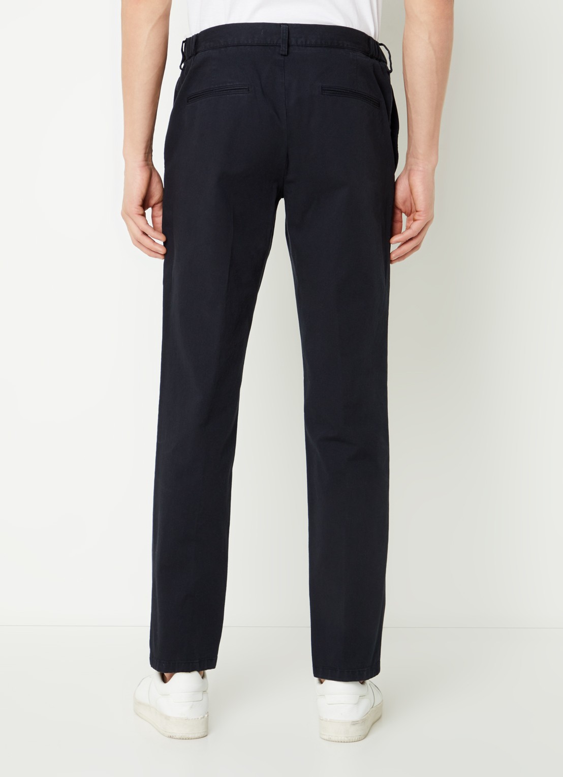 Profuomo Straight fit chino met steekzakken - achterkant zwart