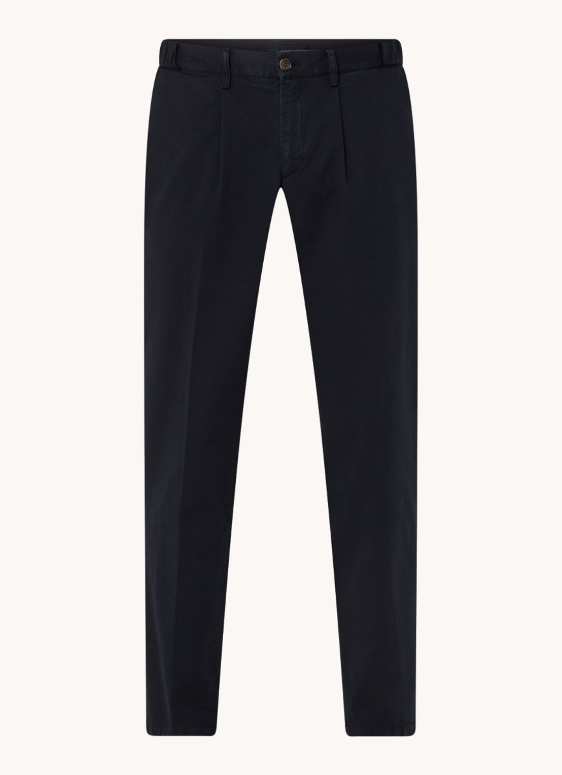 Profuomo Straight fit chino met steekzakken - voorkant 2 zwart
