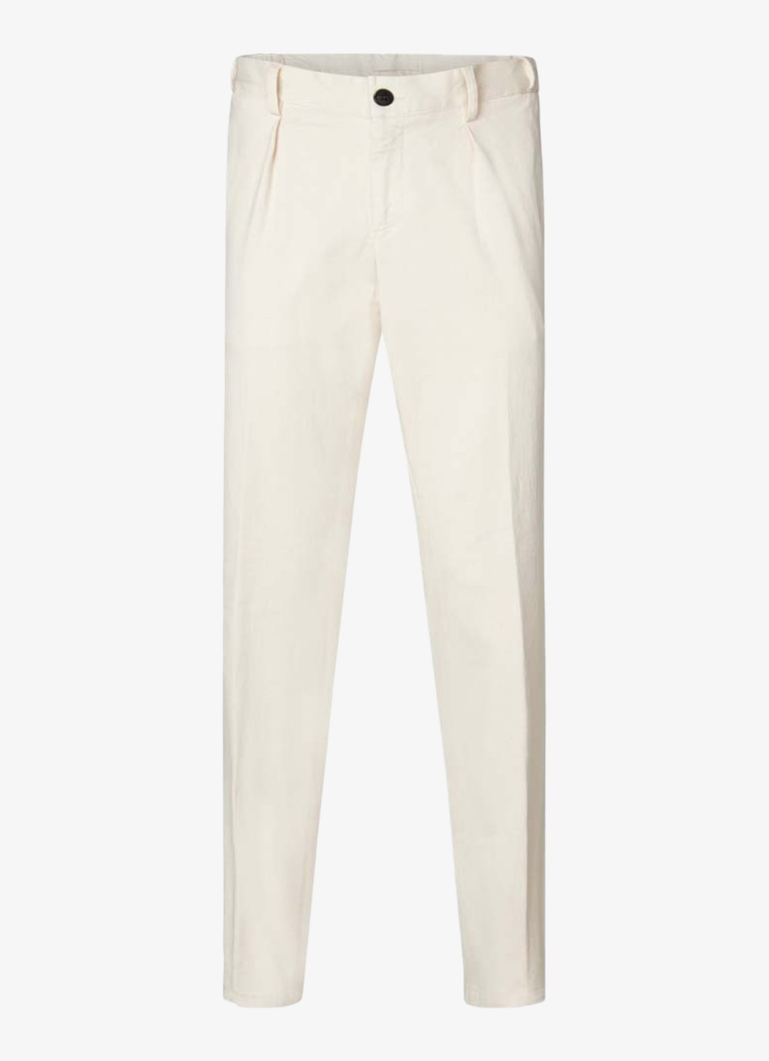 Profuomo Straight fit chino met steekzakken - voorkant 5 gebroken wit