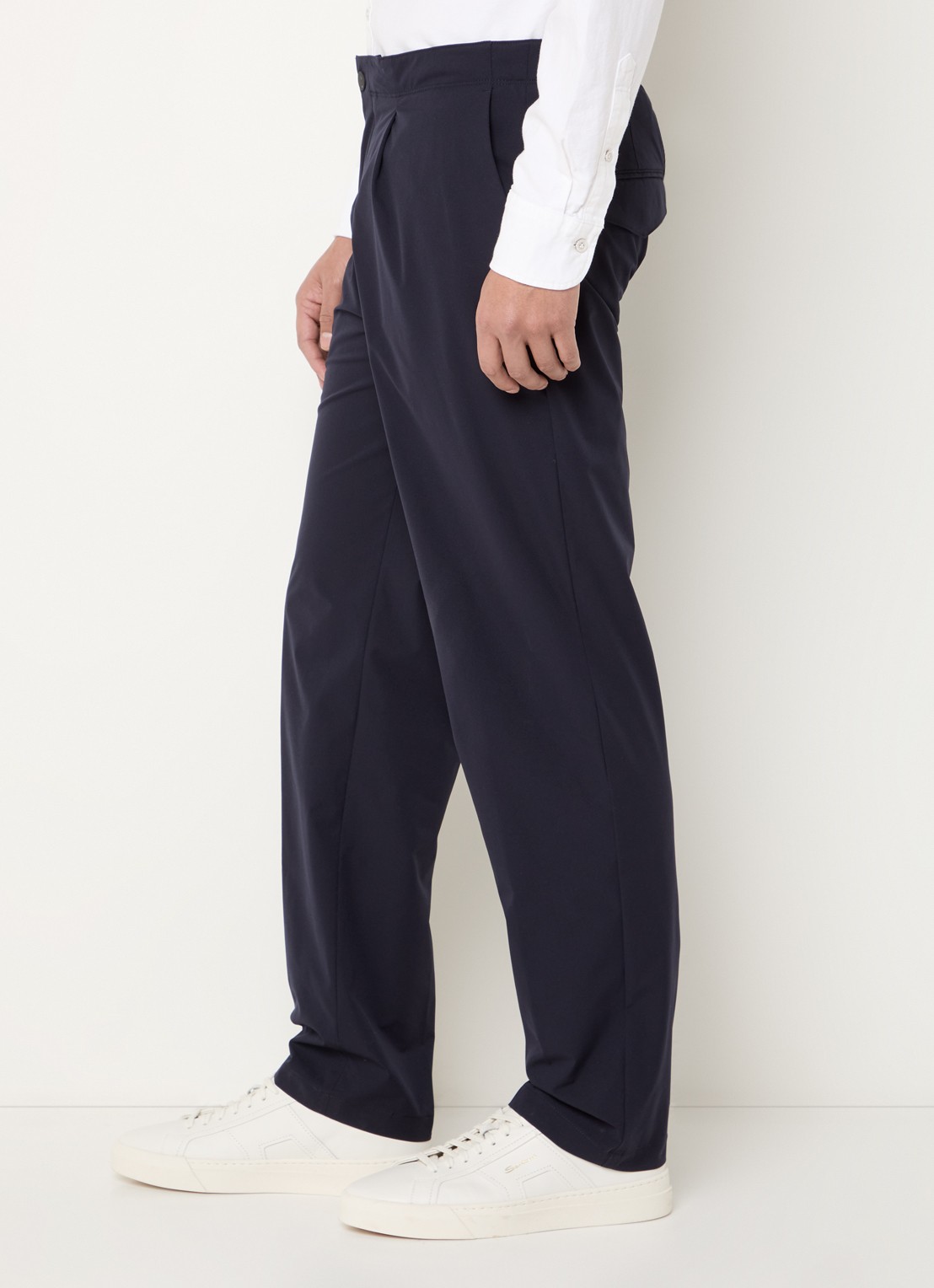 Profuomo Straight fit chino met steekzakken - detail 3 donkerblauw