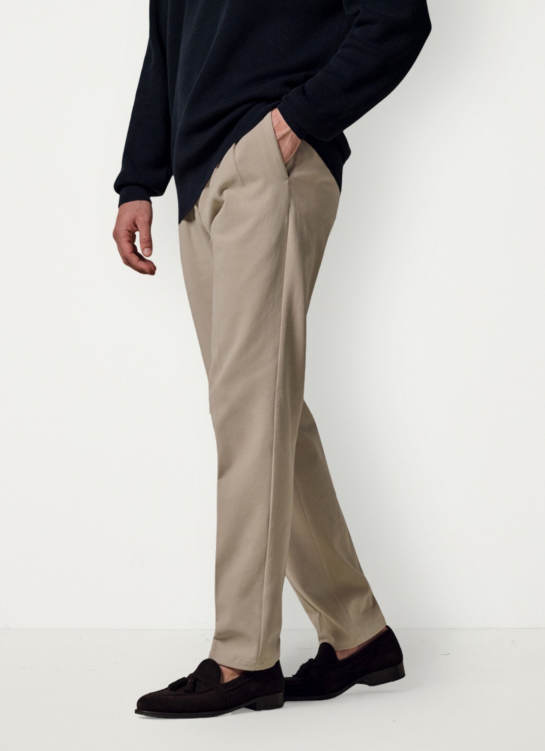 Profuomo Straight fit chino met steekzakken - detail 2 beige