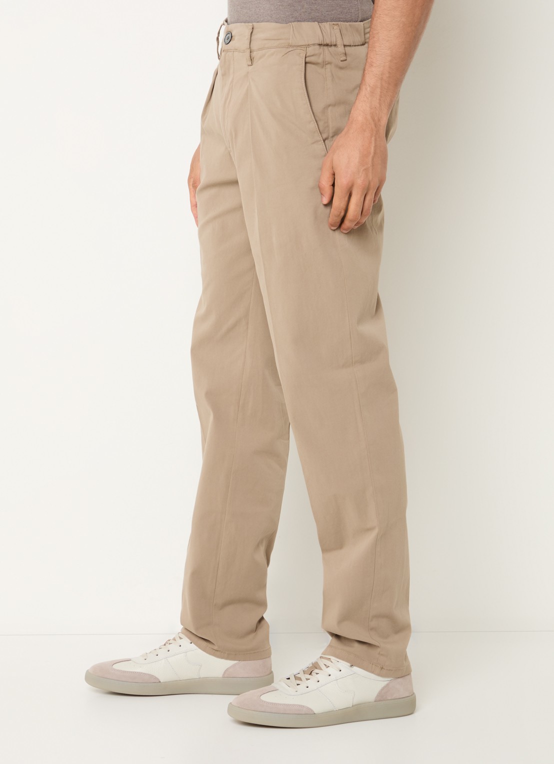 Profuomo Straight fit chino met stretch - detail 5 taupe