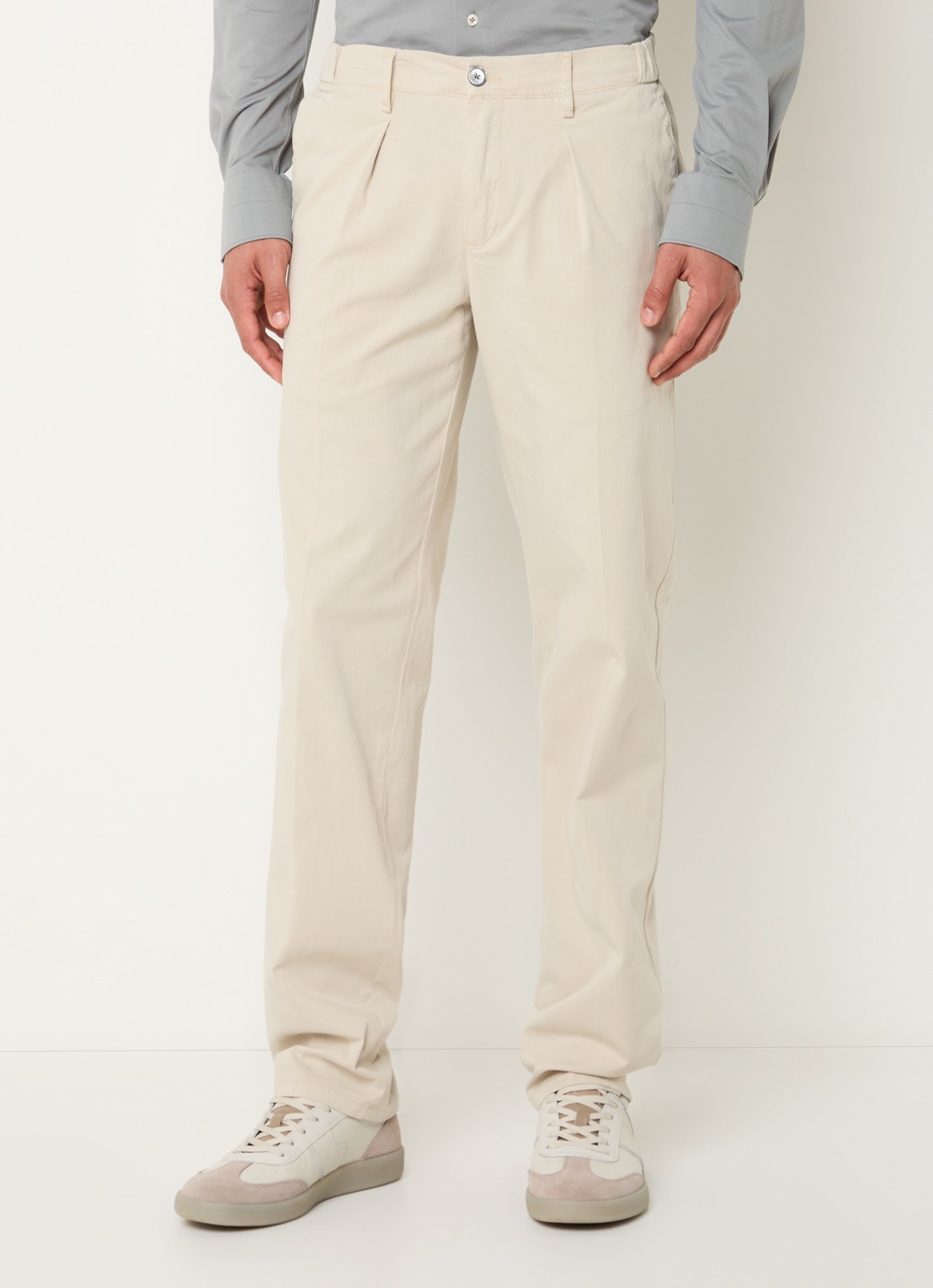 Profuomo Straight fit chino met stretch - detail 2 zand