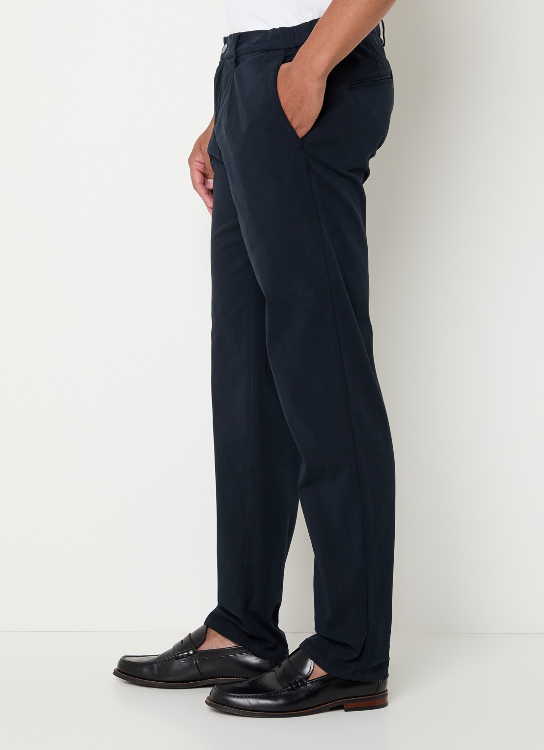Profuomo Straight fit chino met stretch - detail 5 donkerblauw