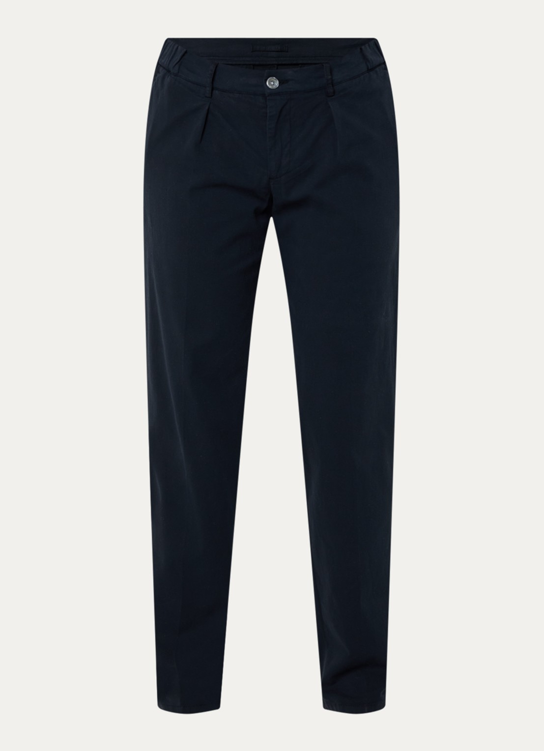 Profuomo Straight fit chino met stretch - voorkant 2 donkerblauw
