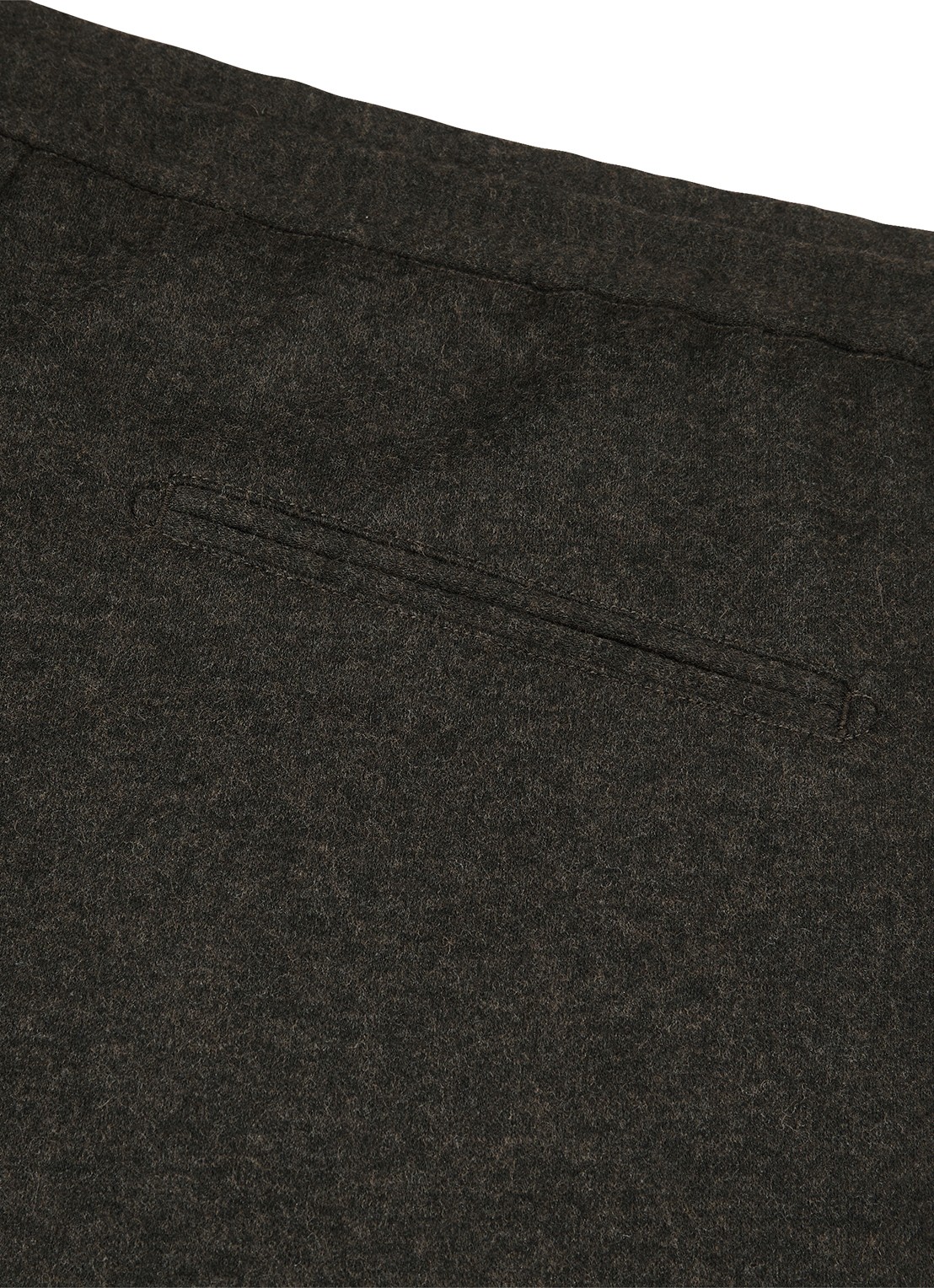 Profuomo Straight fit pantalon in wolblend - detail 3 bruin