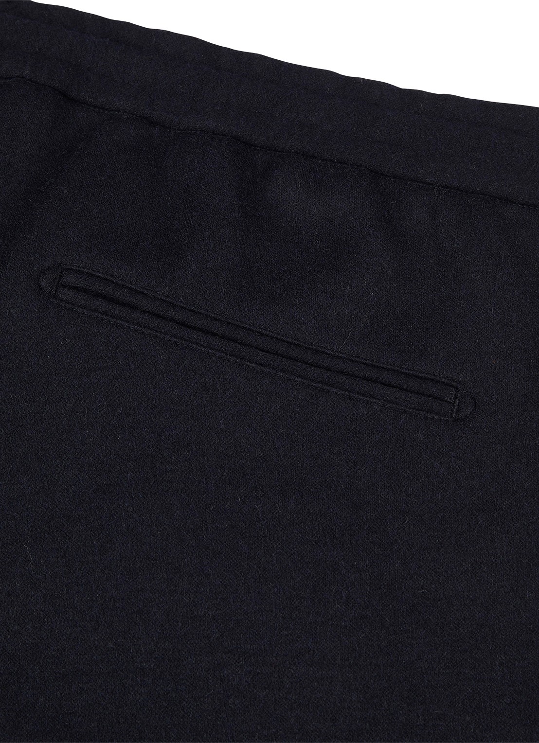 Profuomo Straight fit pantalon in wolblend - detail 5 donkerblauw