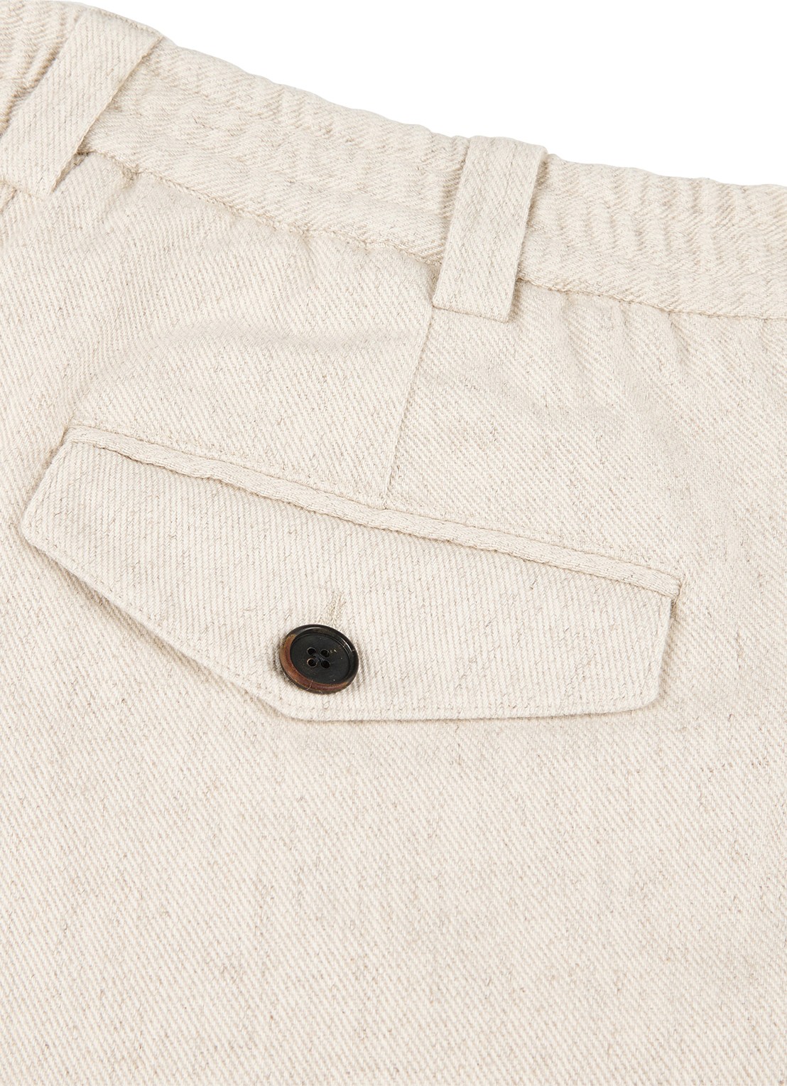 Profuomo Straight fit pantalon met steekzakken - detail 5 gebroken wit