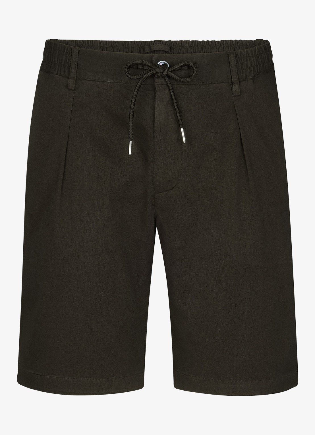 Profuomo Straight fit short met stretch - voorkant 2 donkerbruin