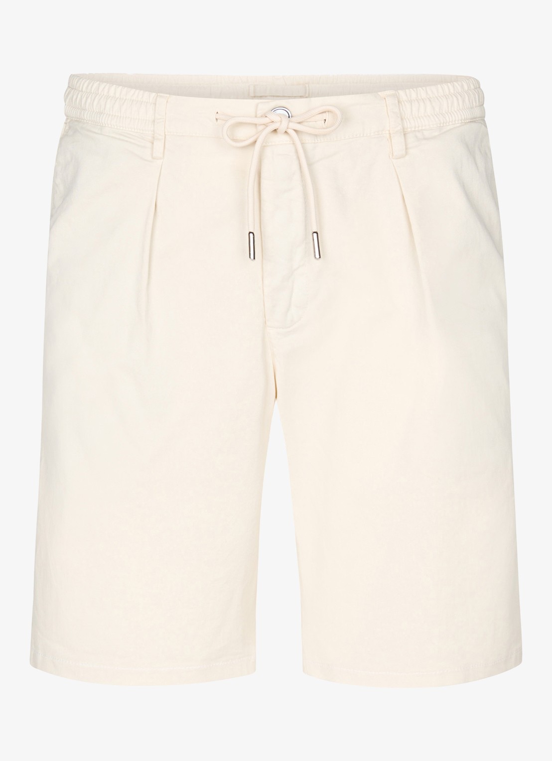 Profuomo Straight fit short met stretch - voorkant gebroken wit