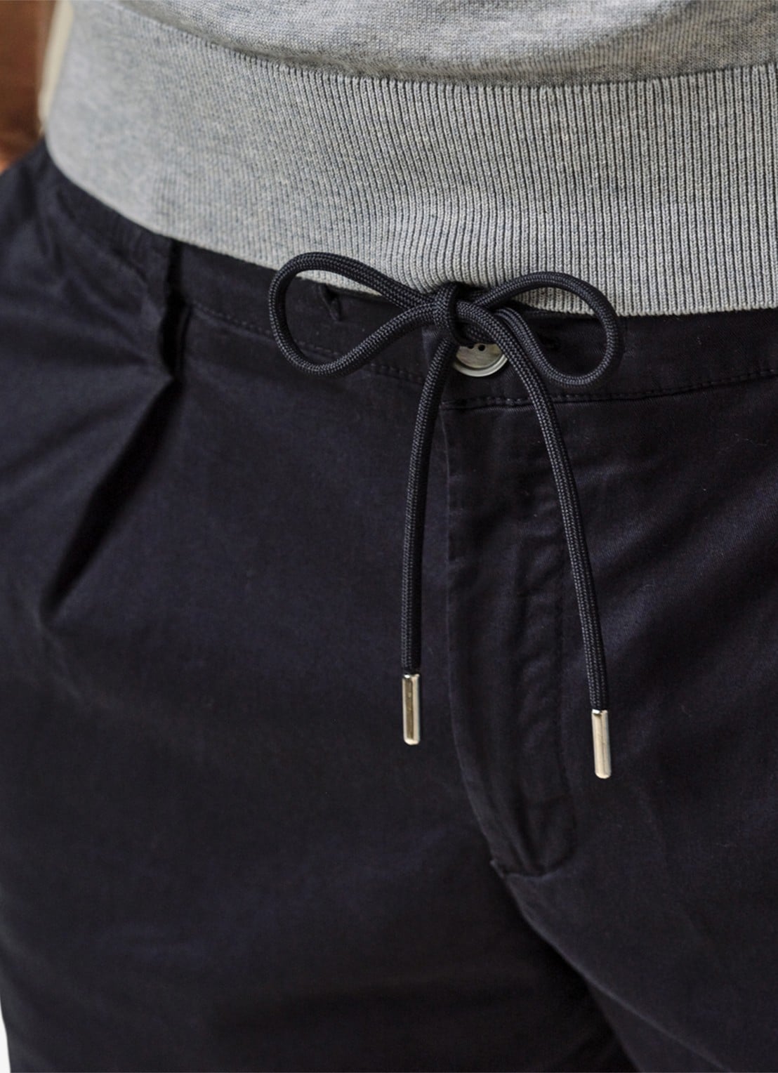 Profuomo Straight fit short met stretch - detail 4 donkerblauw