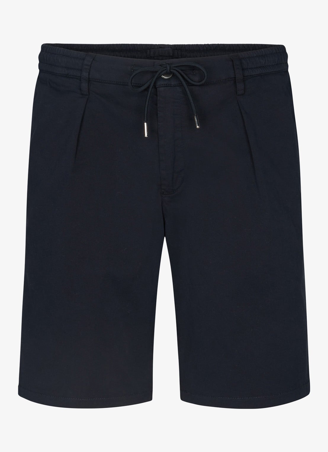 Profuomo Straight fit short met stretch - voorkant donkerblauw