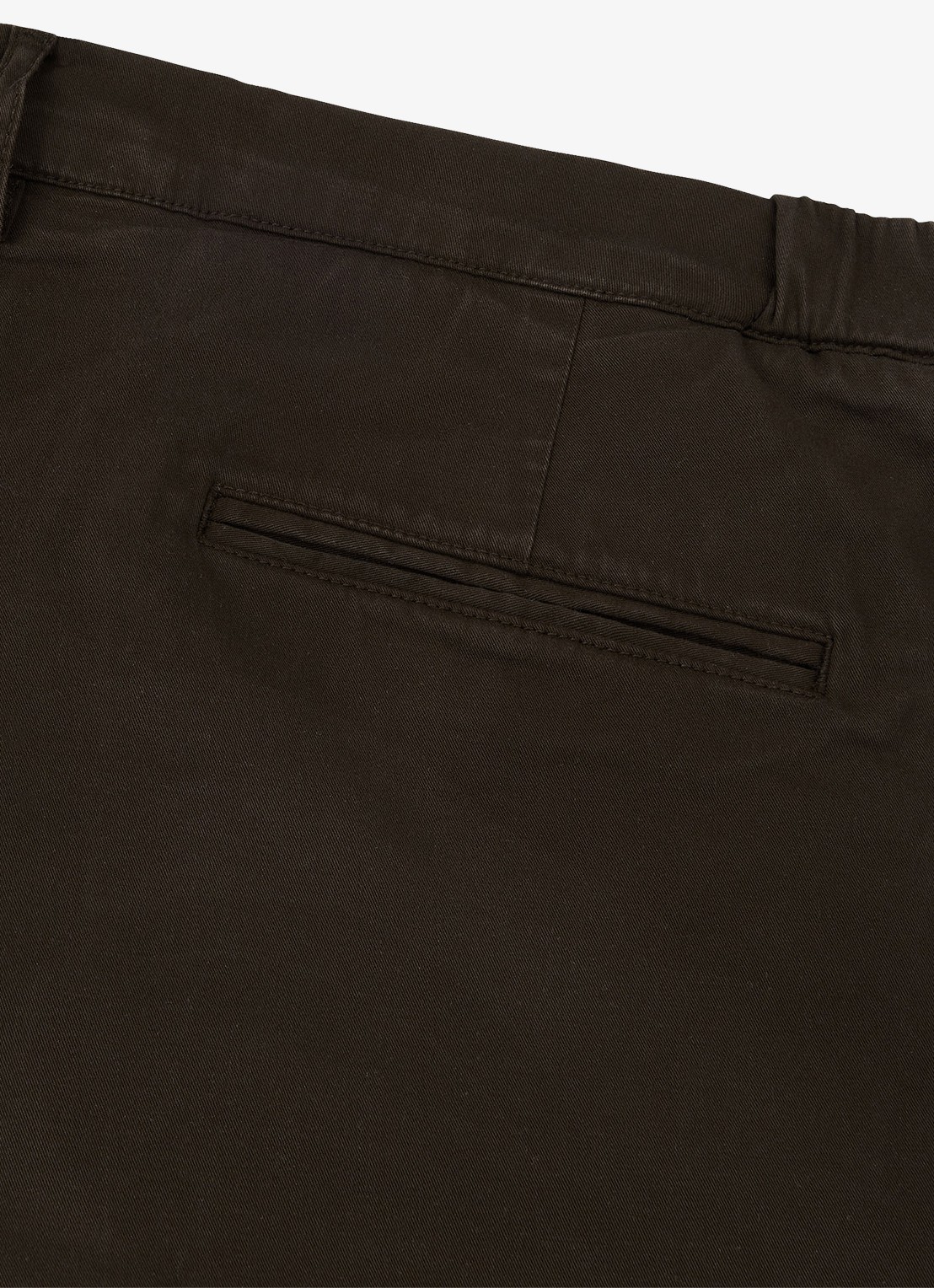 Profuomo Straigth fit chino met stretch - detail 5 donkerbruin