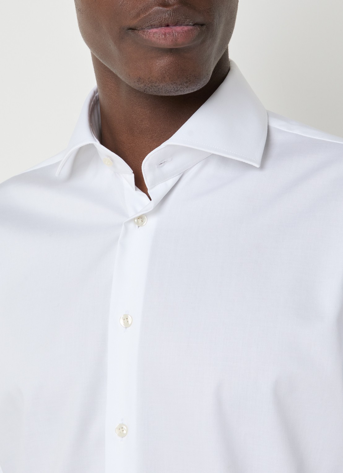 Profuomo Strijkvrij regular fit overhemd - detail 3 wit