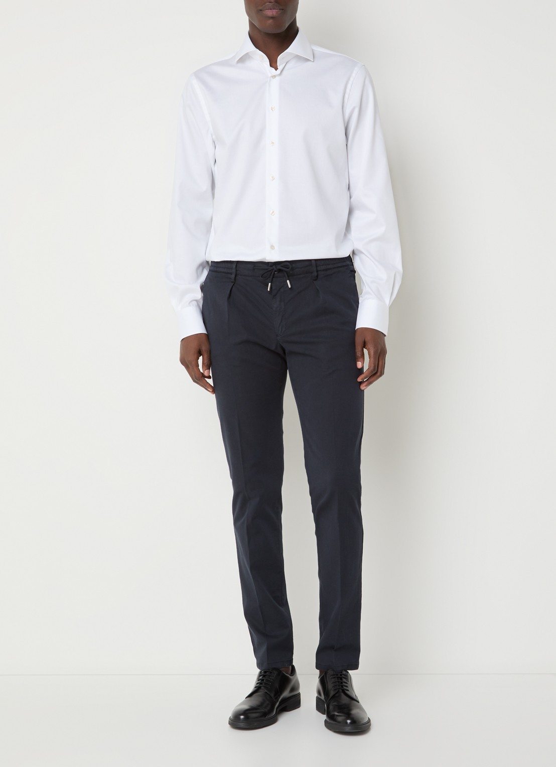 Profuomo Strijkvrij regular fit overhemd - voorkant 5 wit