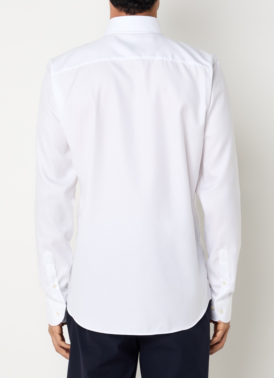 Profuomo Strijkvrij slim fit overhemd - achterkant wit