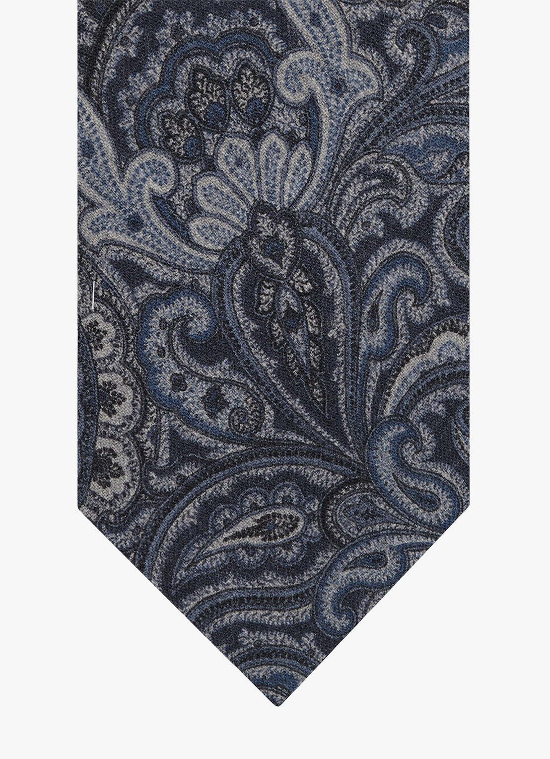 Profuomo Stropdas van wol - detail donkerblauw