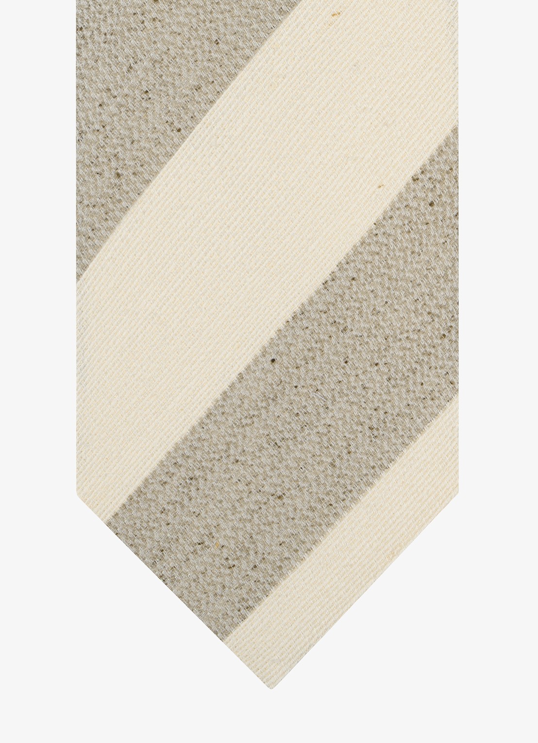 Profuomo Stropdas van zijde met streepprint - detail beige