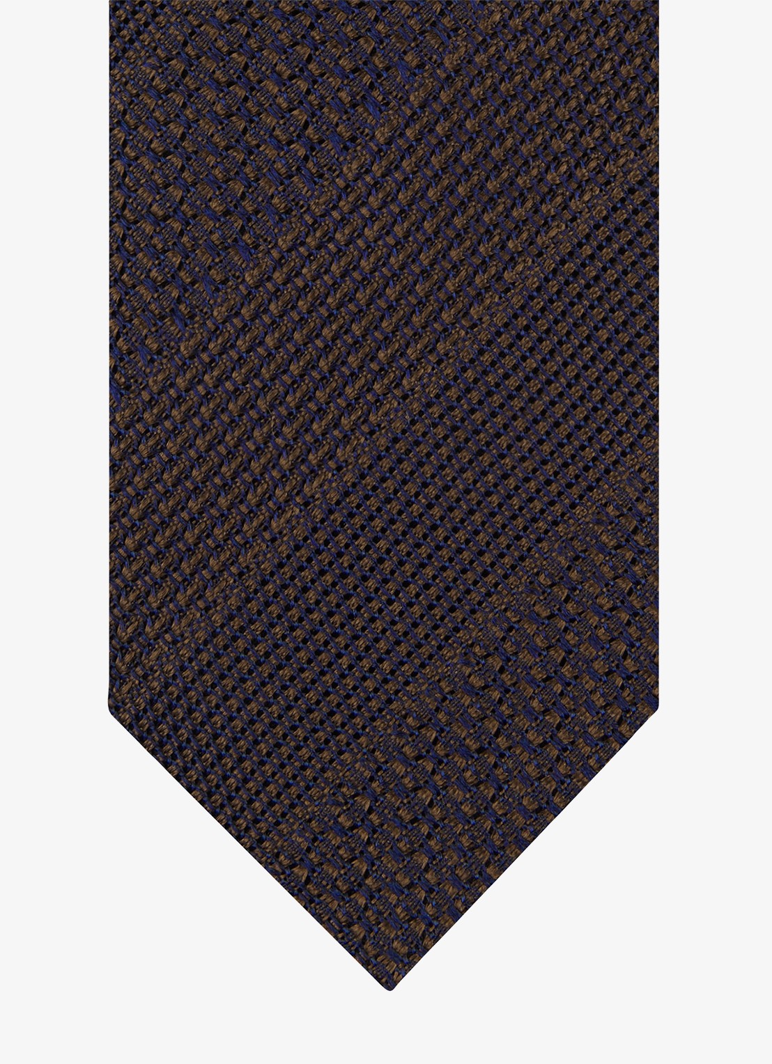 Profuomo Stropdas van zijde - detail donkerbruin