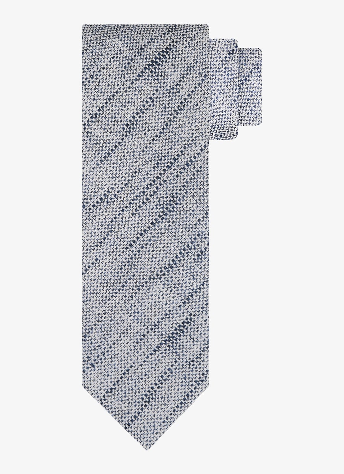 Profuomo Stropdas van zijde - voorkant 2 donkerblauw