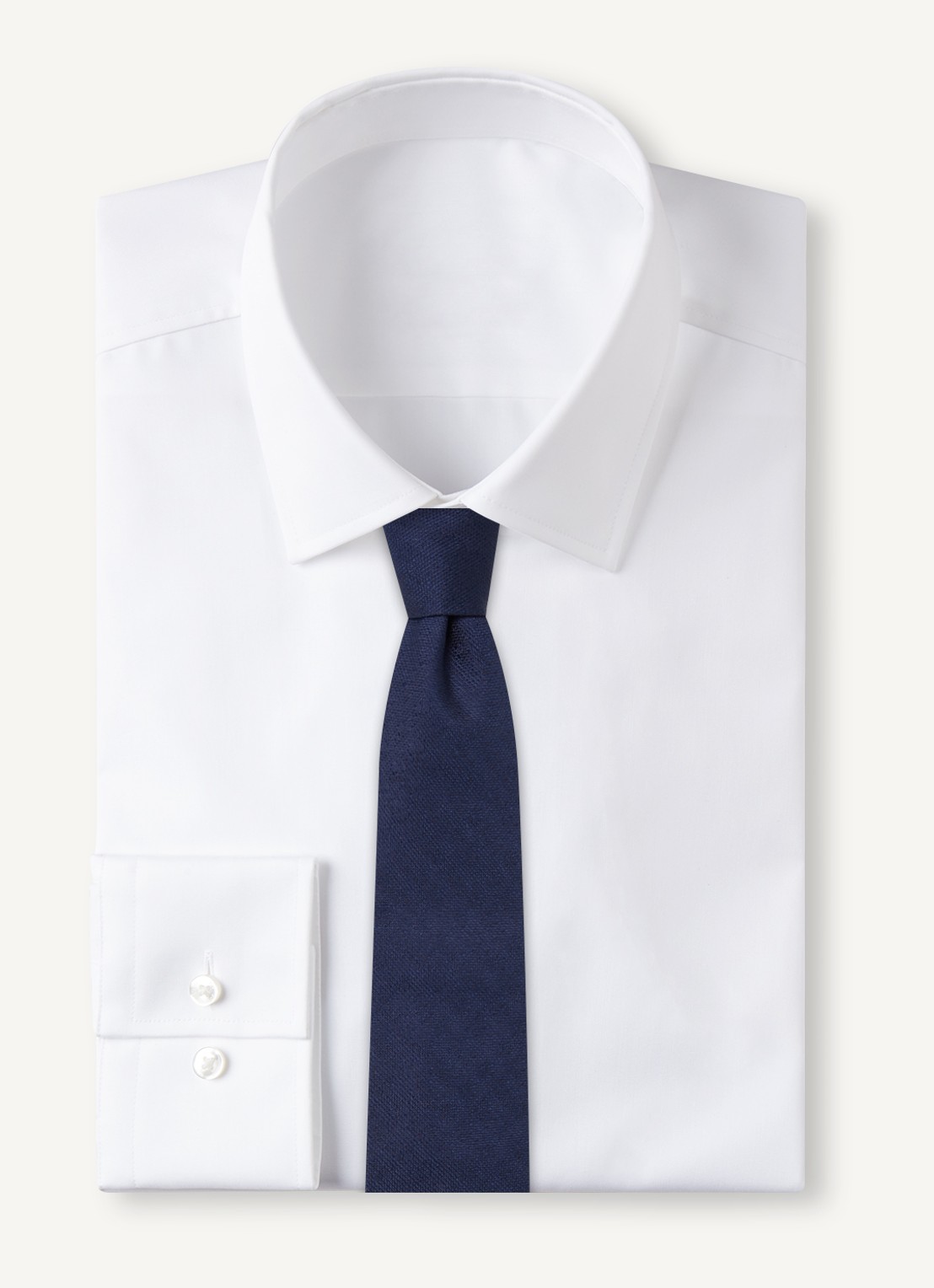 Profuomo Stropdas van zijde  - voorkant 3 blauw