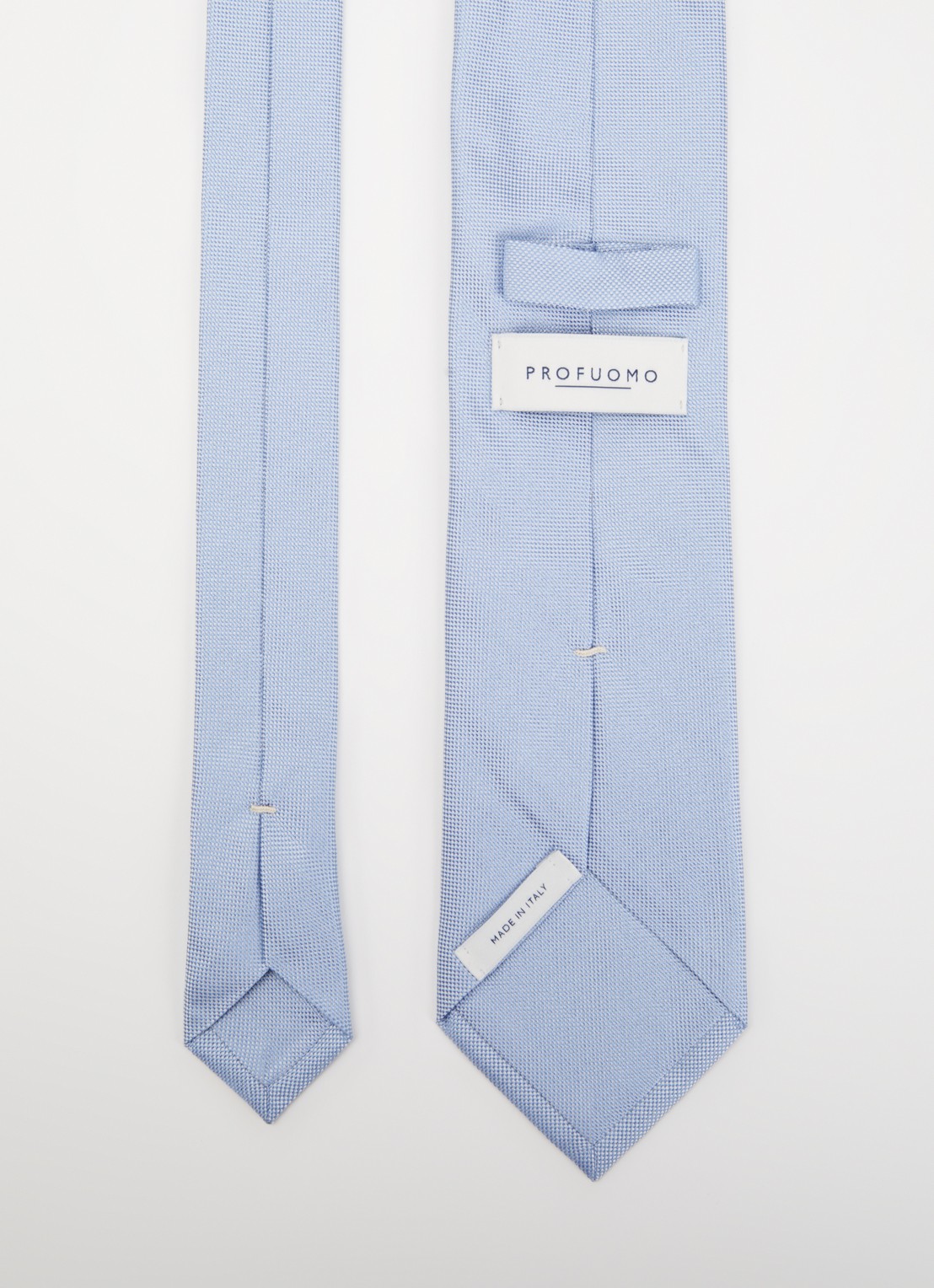 Profuomo Stropdas van zijde  - detail lichtblauw